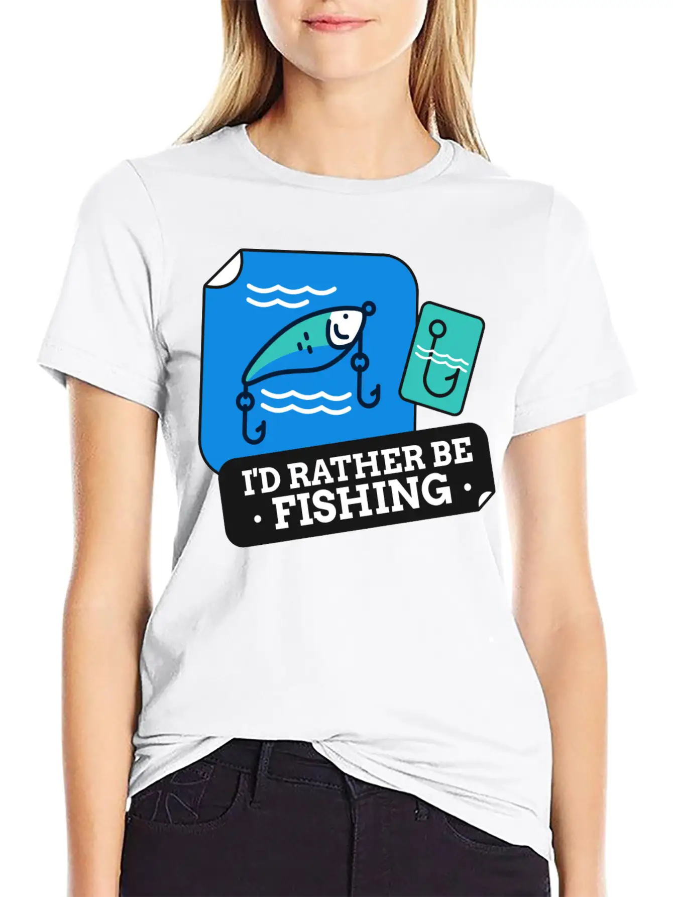 I'd Rather Be Fishing Stylish Everyday T-Shirt – Unisex Basic Cotton Tee