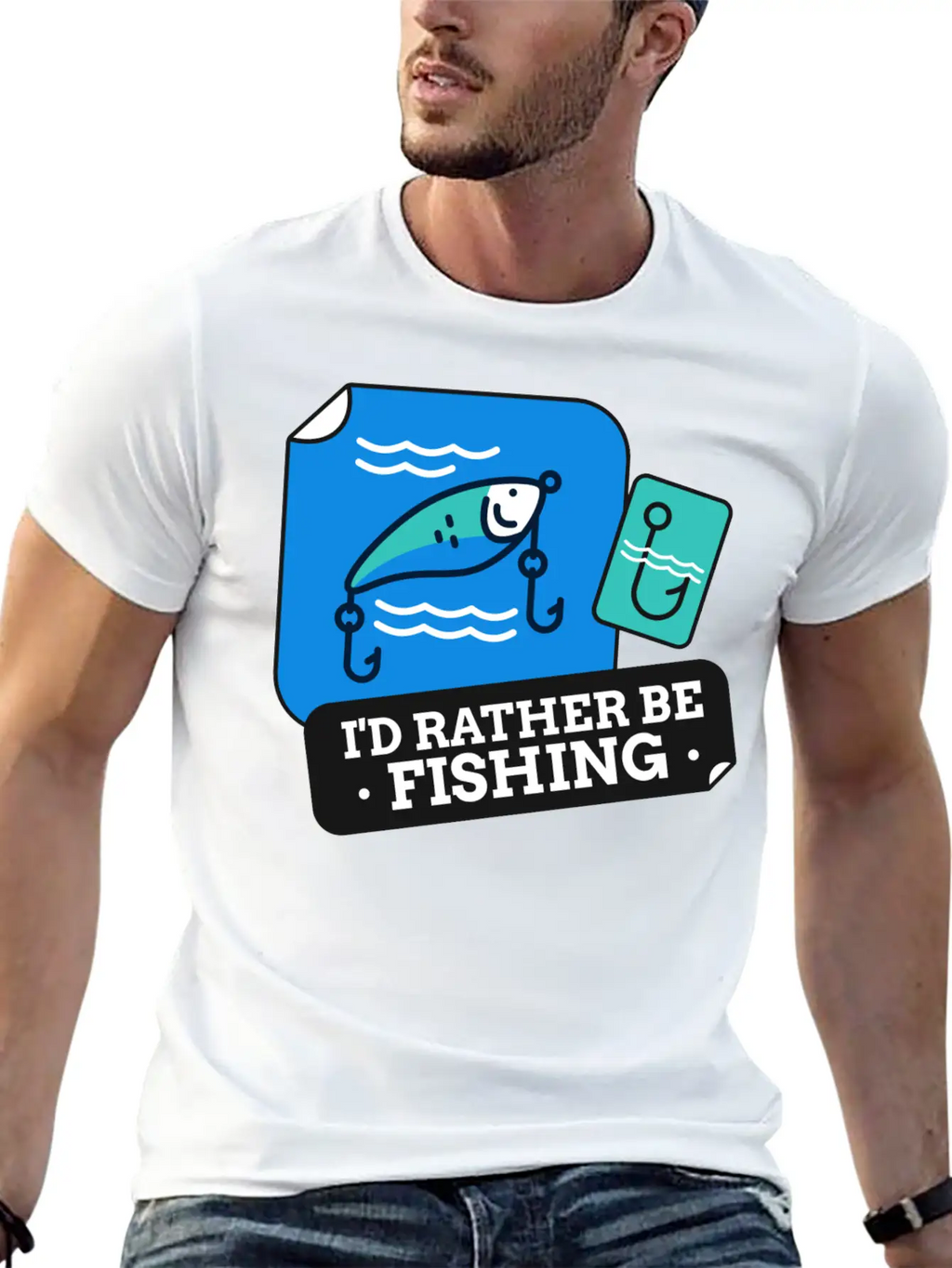 I'd Rather Be Fishing Stylish Everyday T-Shirt – Unisex Basic Cotton Tee