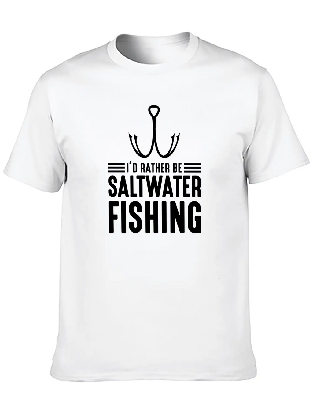I'd Rather Be Saltwater Fishing Funny Dad Fishing Modern Fit Casual T-Shirt – Clean And Versatile Design