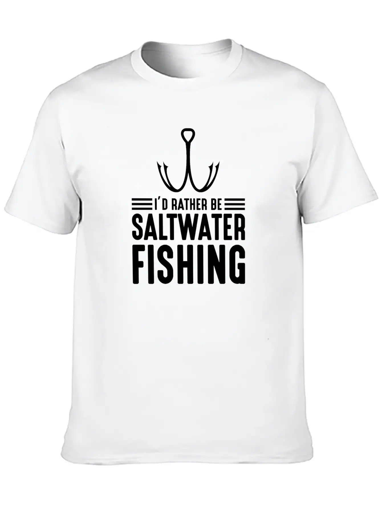 I'd Rather Be Saltwater Fishing Funny Dad Fishing Modern Fit Casual T-Shirt – Clean And Versatile Design