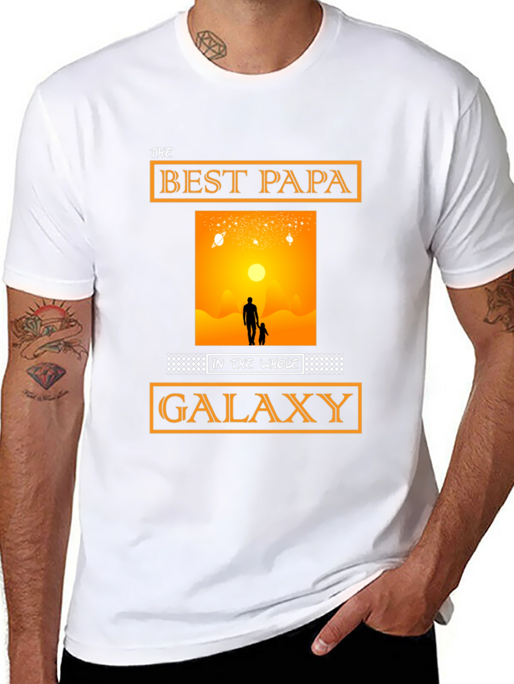 Best Papa in the Galaxy T-Shirt Fathers Day Gift