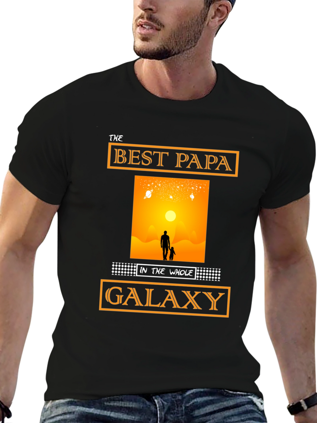 Best Papa in the Galaxy T-Shirt Fathers Day Gift