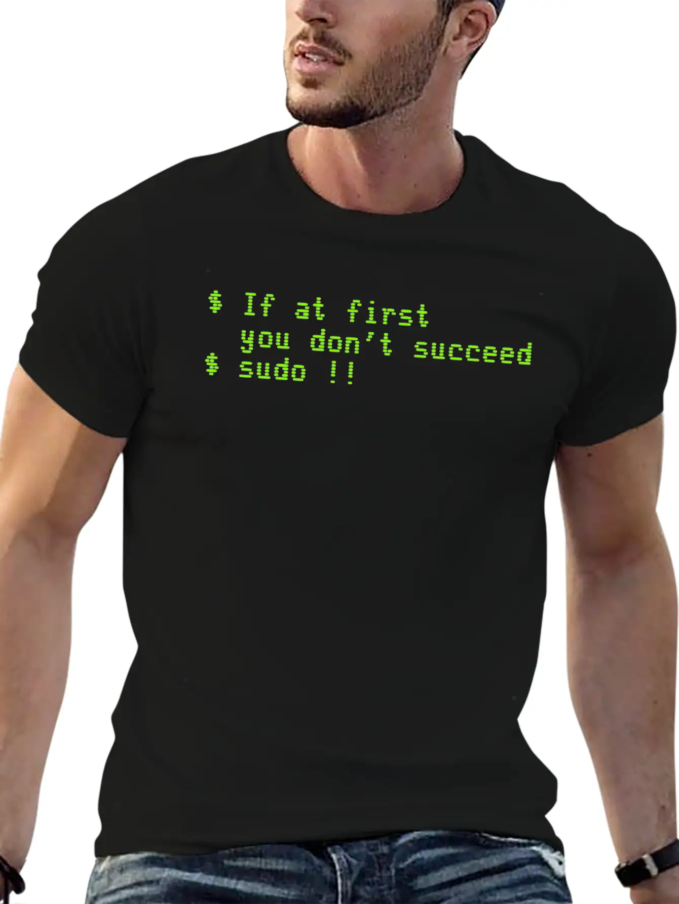 If At First You Don't Succeed; Sudo !! Timeless Short Sleeve Tee – Comfy And Minimalist Design