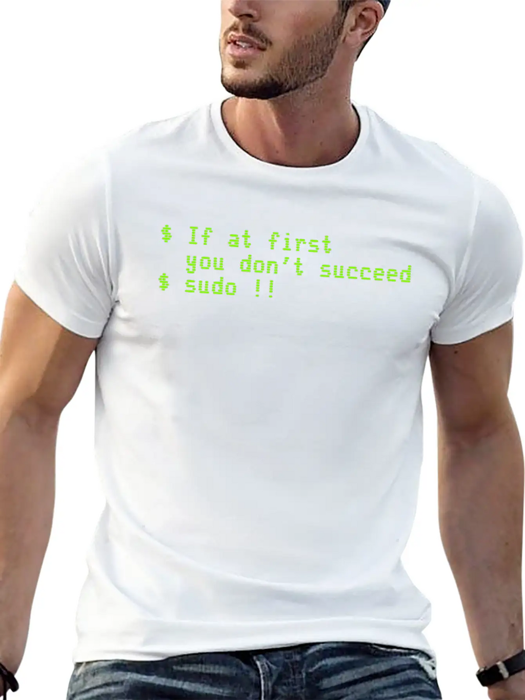 If At First You Don't Succeed; Sudo !! Timeless Short Sleeve Tee – Comfy And Minimalist Design