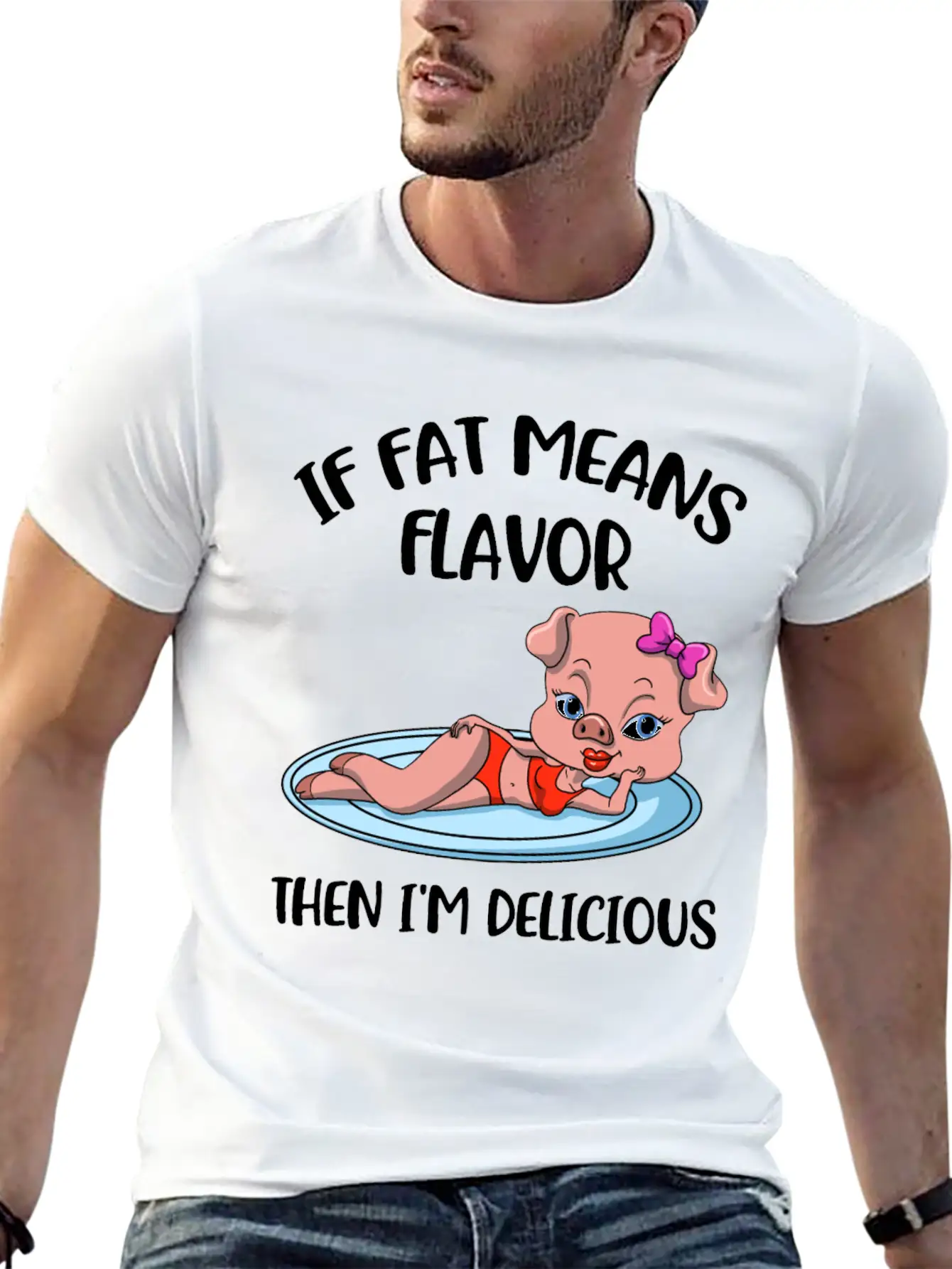 If Fat Means Flavor Funny Keto Gift Classic Cotton Tee – Unisex Comfort For Any Season