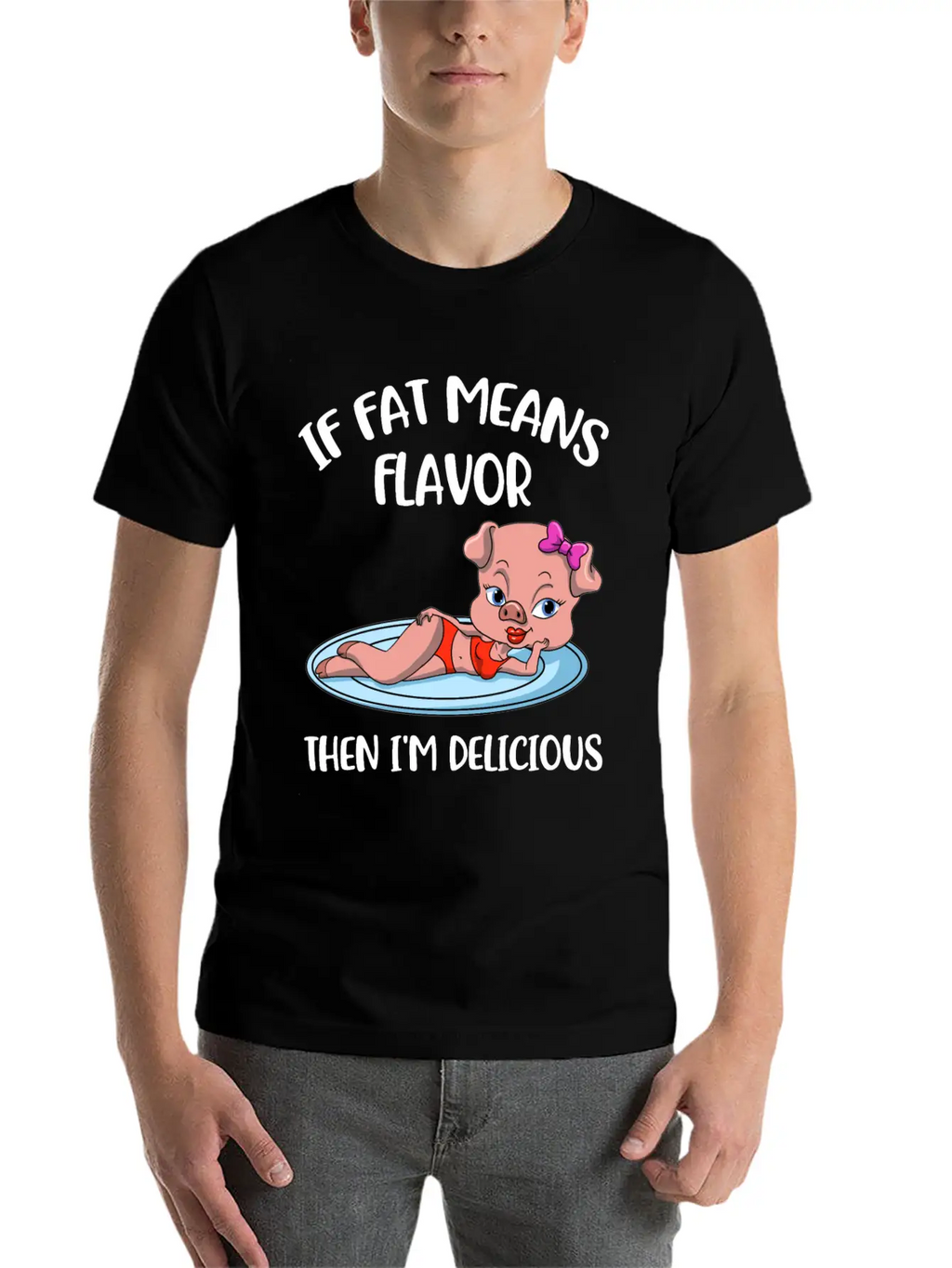 If Fat Means Flavor Funny Keto Gift Classic Cotton Tee – Unisex Comfort For Any Season