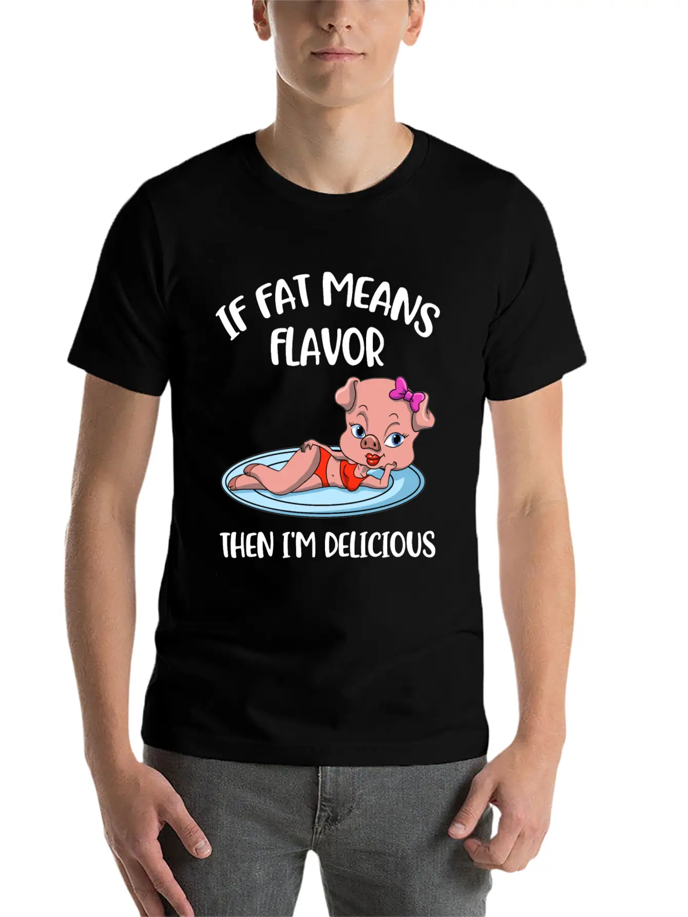 If Fat Means Flavor Funny Keto Gift Classic Cotton Tee – Unisex Comfort For Any Season