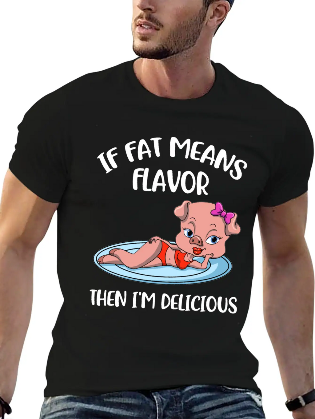 If Fat Means Flavor Funny Keto Gift Classic Cotton Tee – Unisex Comfort For Any Season