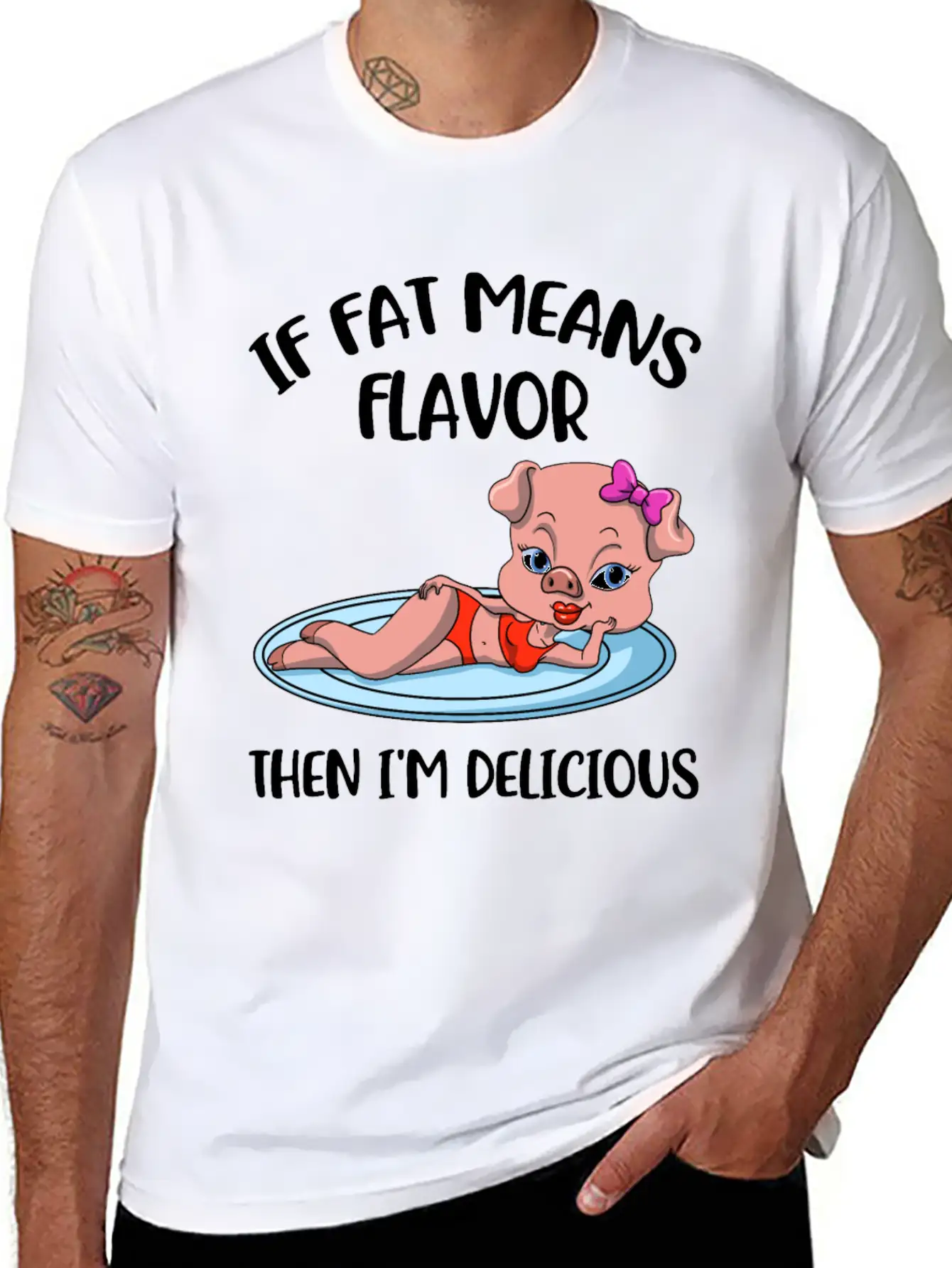If Fat Means Flavor Funny Keto Gift Classic Cotton Tee – Unisex Comfort For Any Season