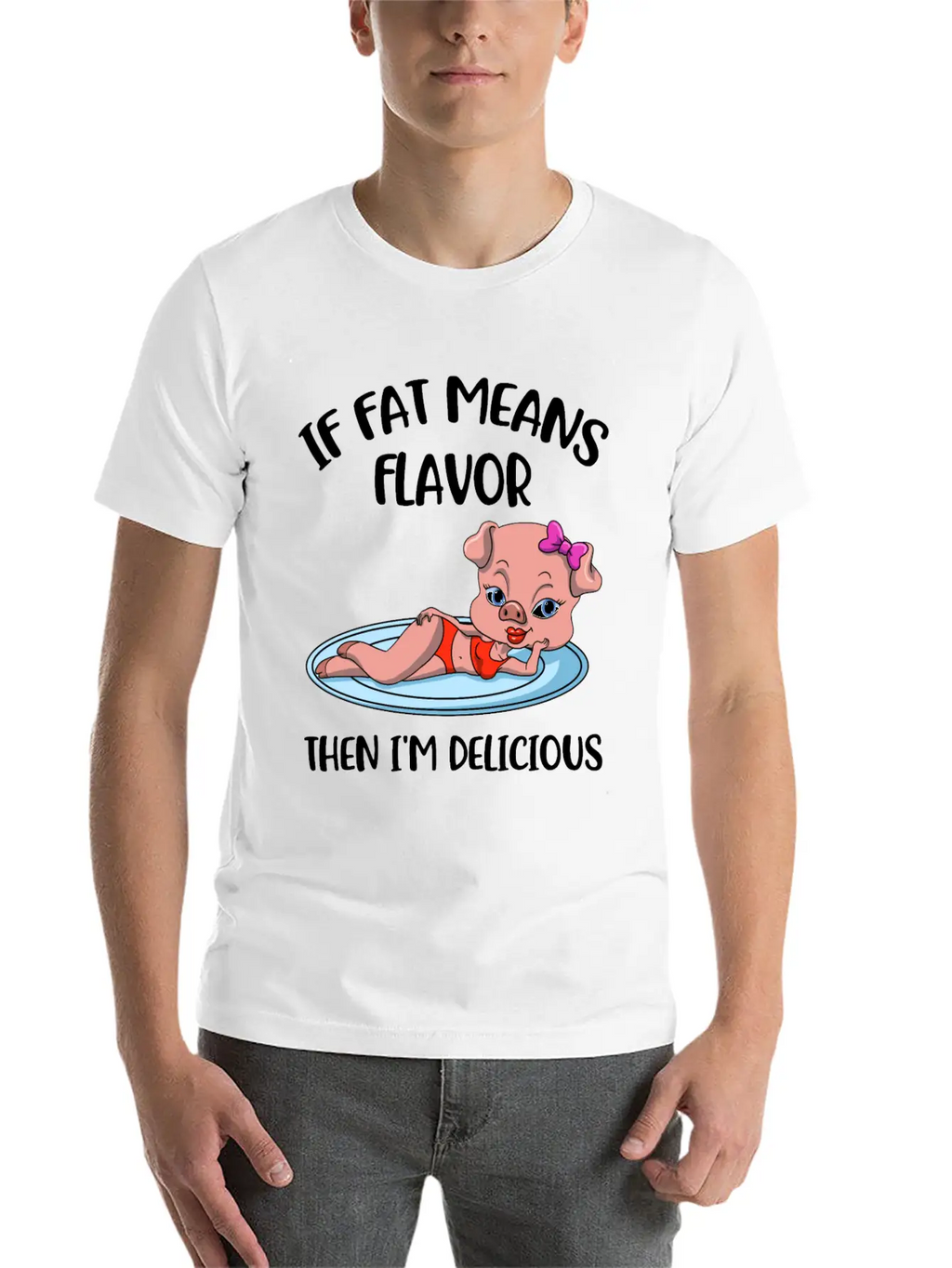 If Fat Means Flavor Funny Keto Gift Classic Cotton Tee – Unisex Comfort For Any Season