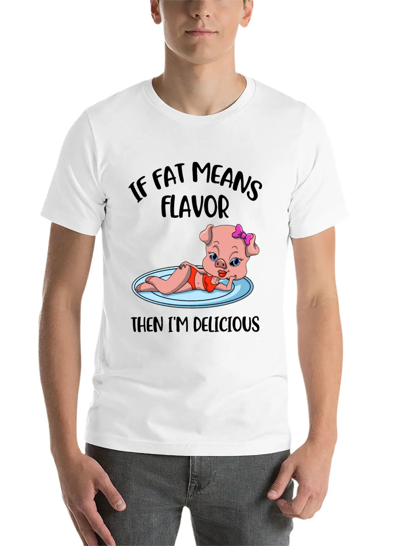 If Fat Means Flavor Funny Keto Gift Classic Cotton Tee – Unisex Comfort For Any Season