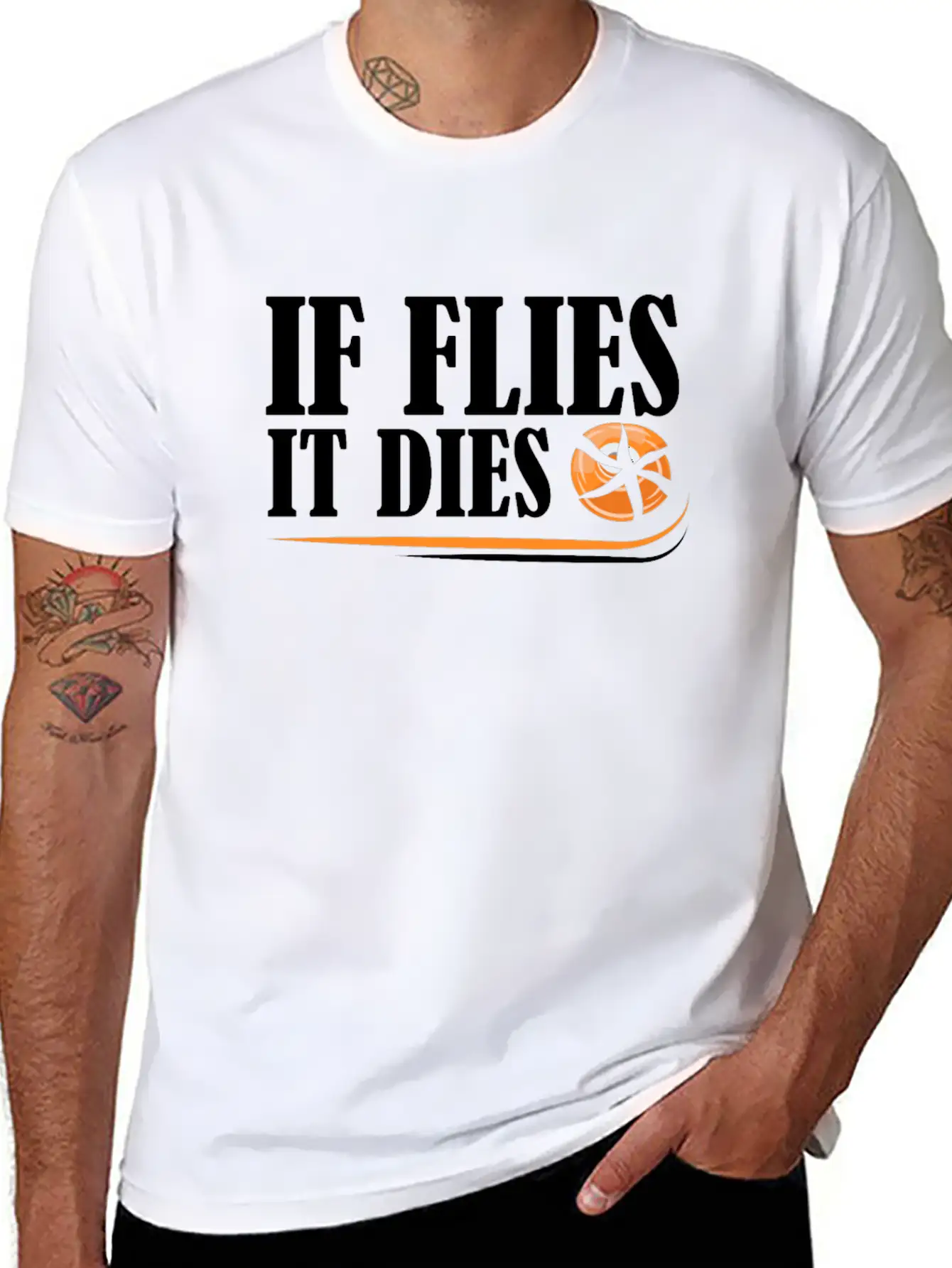 If Flies It Dies Skeet Shooting Funny Design Gift Classic Cotton Tee – Unisex Comfort For Any Season