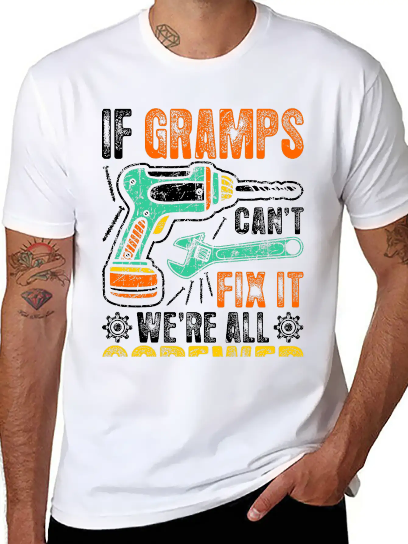 If Gramps Cant Fix It Were Fix It And Screwed Relaxed Everyday Tee – Lightweight And Durable Cotton