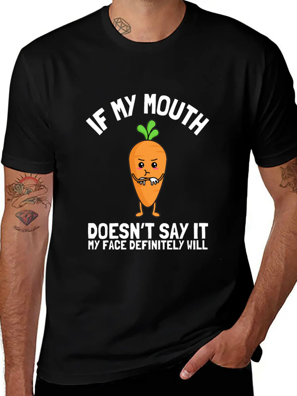 If My Mouth Doesn't Say It My Face Definitely Will Stylish Everyday T-Shirt – Unisex Basic Cotton Tee