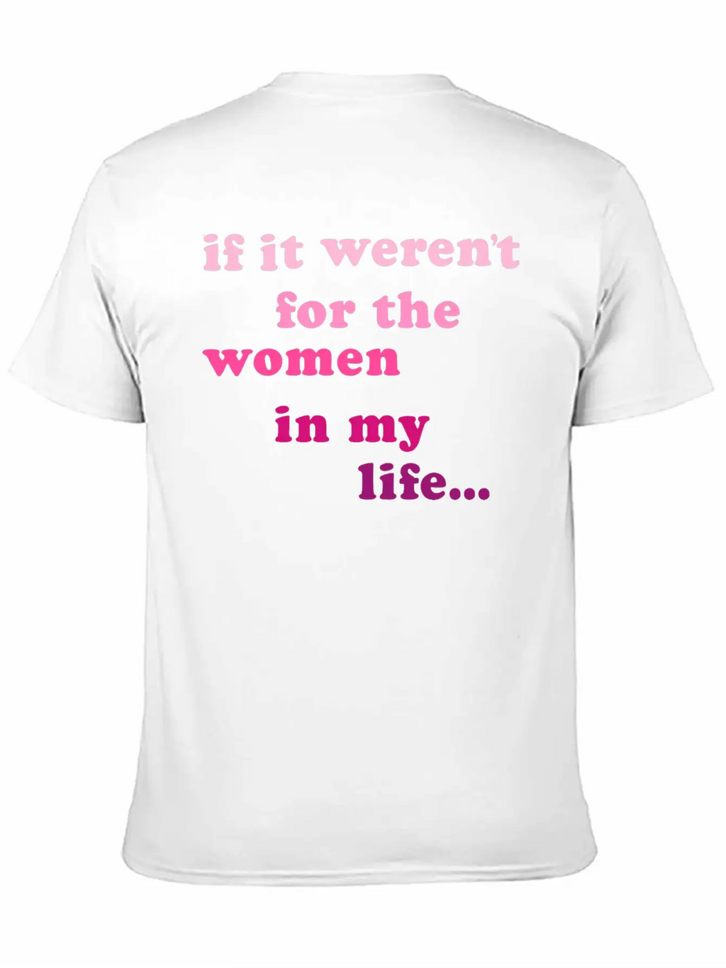 If Weren't Woman In My Life Breathable Soft Cotton T-Shirt – Timeless Casual Look