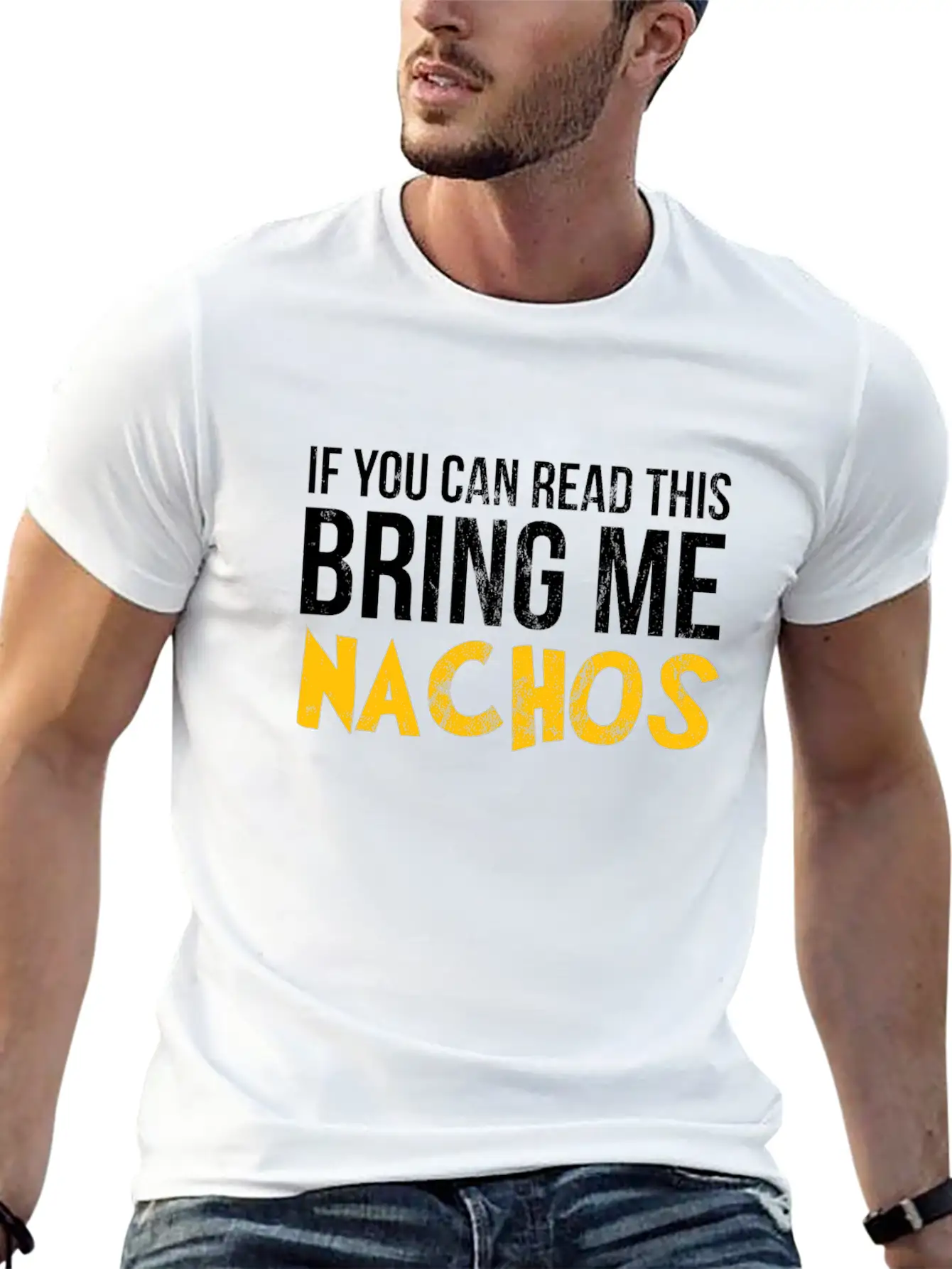 If You Can Read This Bring Me Nachos Lover Foodie Breathable Graphic T-Shirt – Perfect For Casual Days