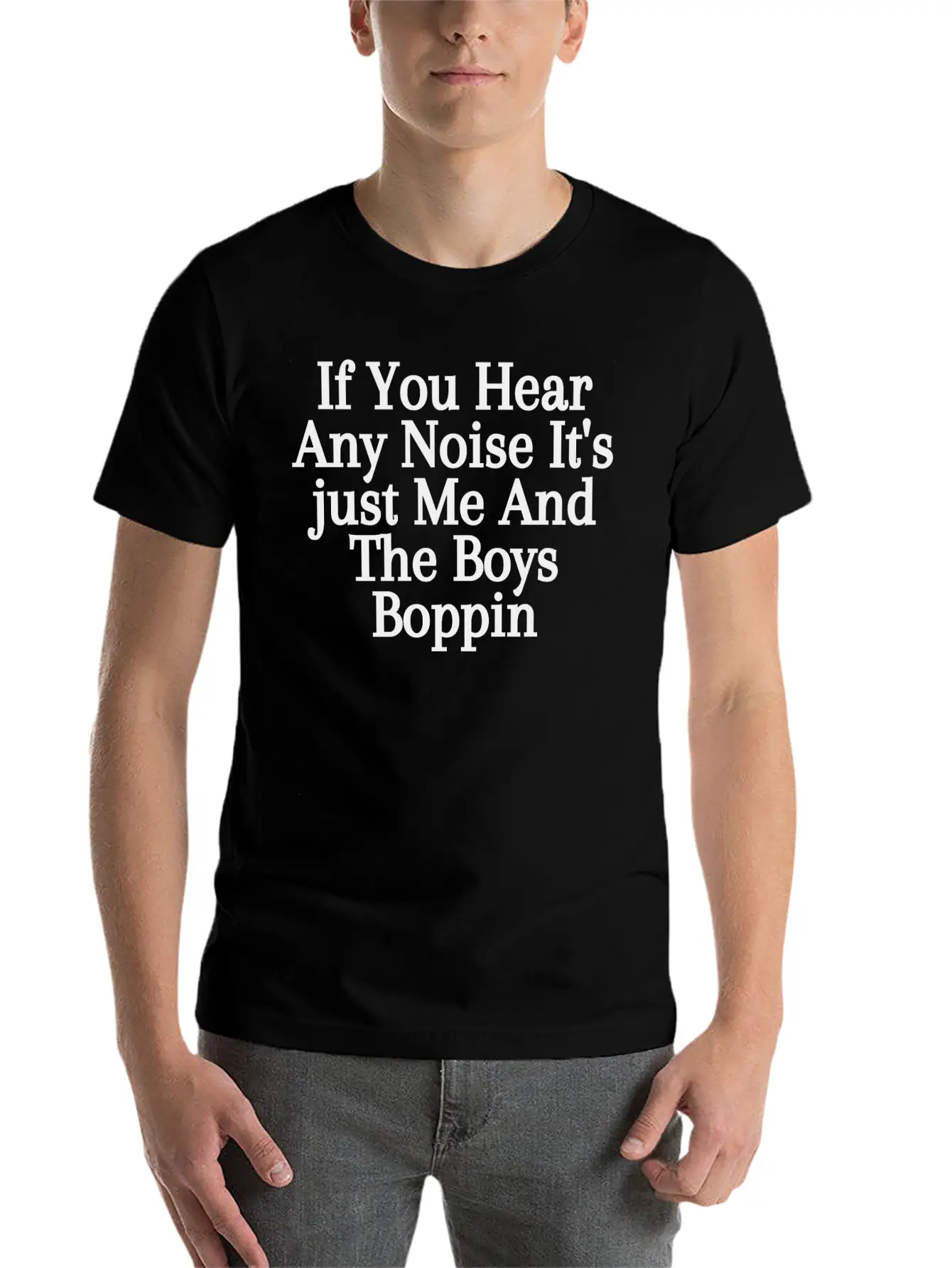 If You Hear Any Noise It S Just Me And The Boys Stylish Everyday T-Shirt – Unisex Basic Cotton Tee