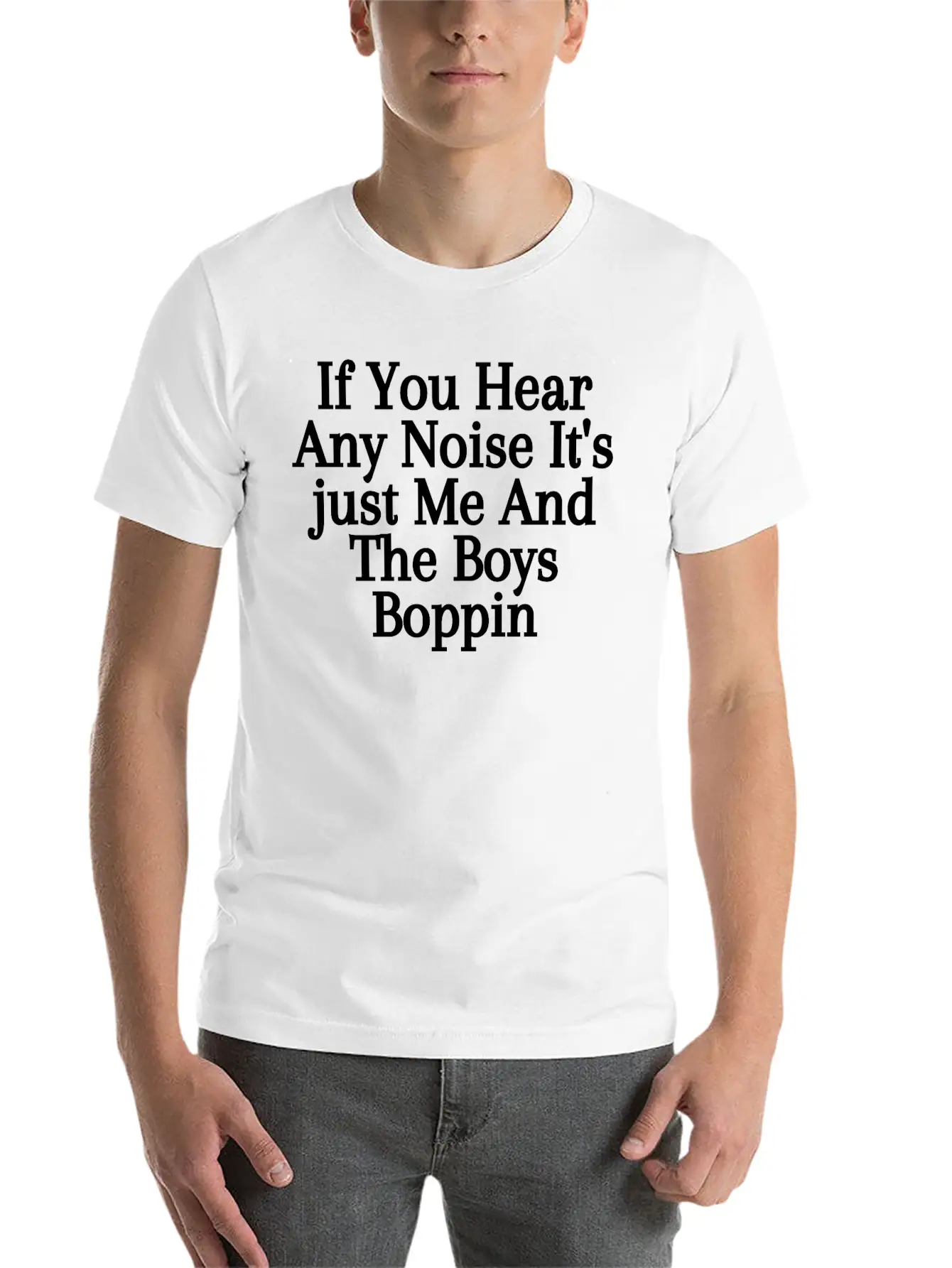 If You Hear Any Noise It S Just Me And The Boys Stylish Everyday T-Shirt – Unisex Basic Cotton Tee