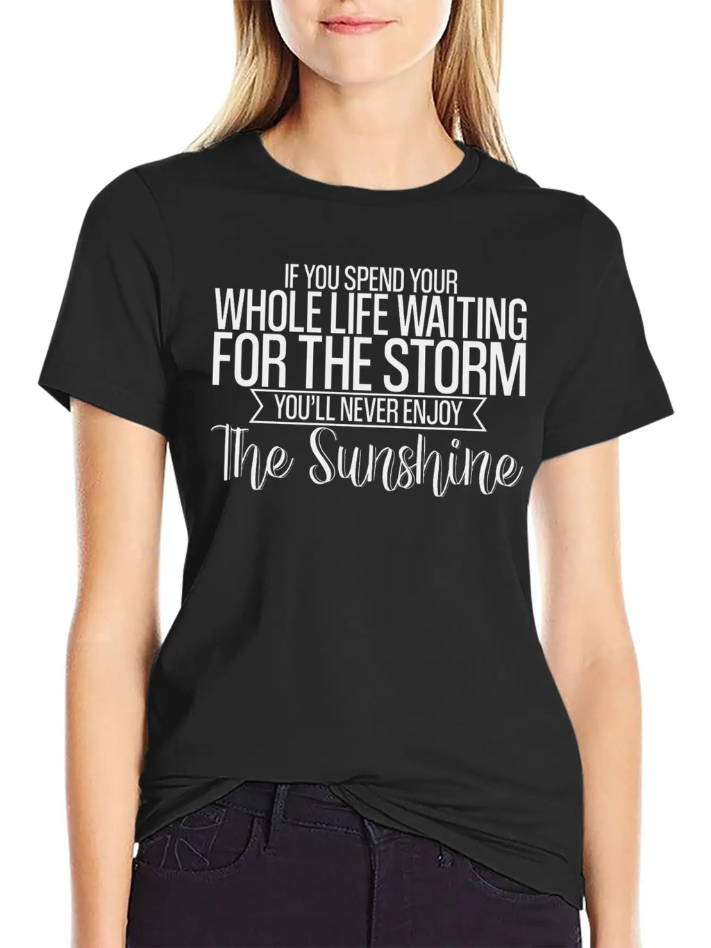 If You Spend Your Life Waiting For The Storm 4 Basic Graphic T-Shirt – Daily Comfort In Soft Cotton