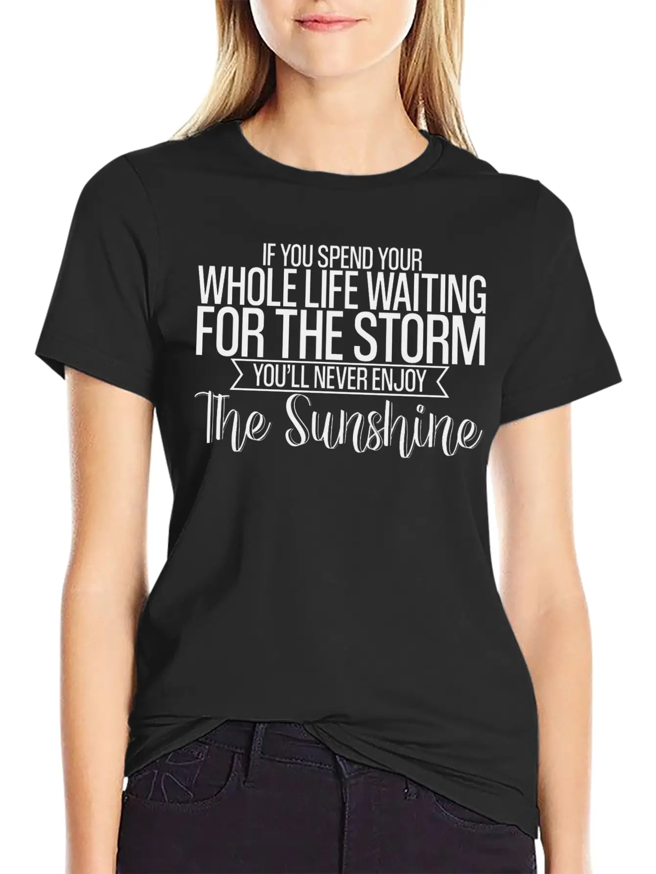 If You Spend Your Life Waiting For The Storm 4 Basic Graphic T-Shirt – Daily Comfort In Soft Cotton