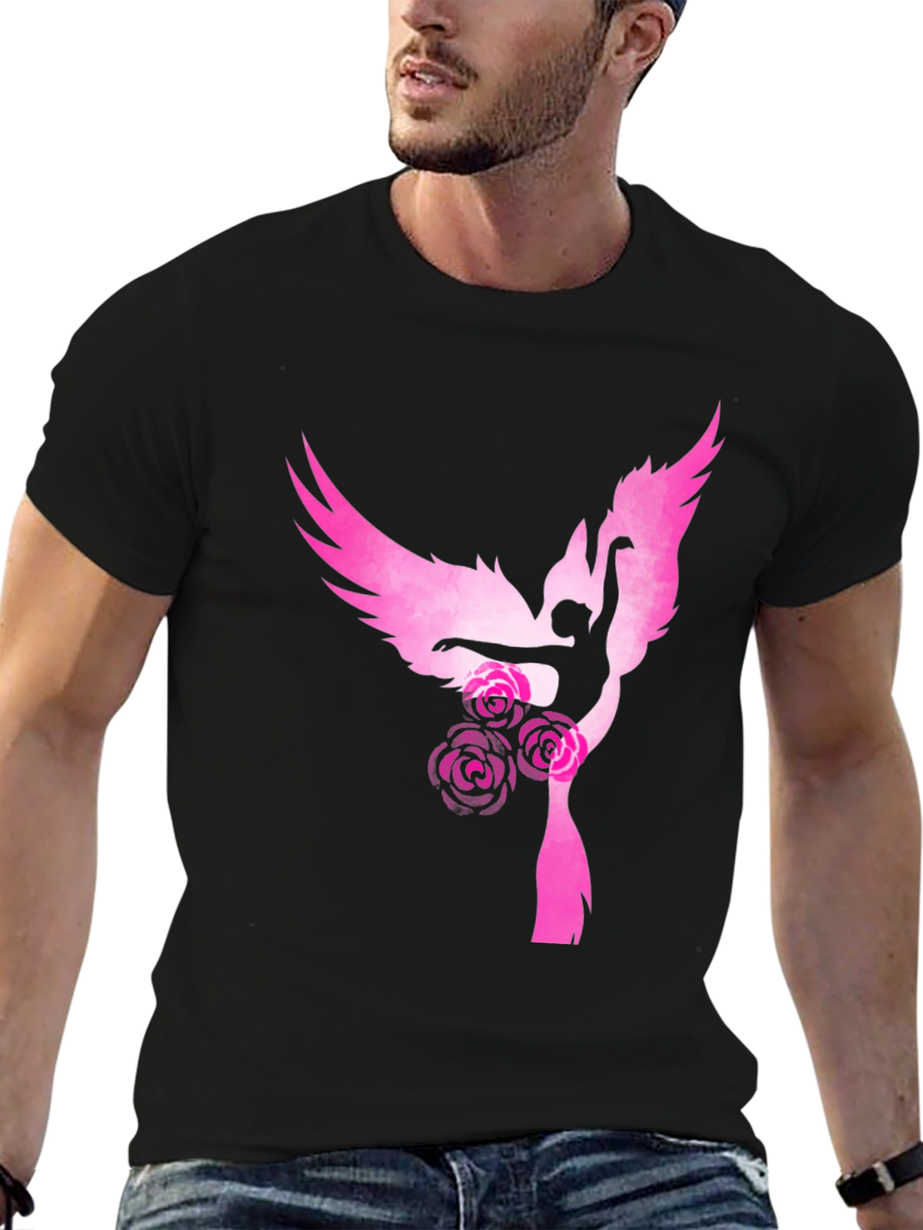 Angel Dancer Graphic Tee - Black T-Shirt