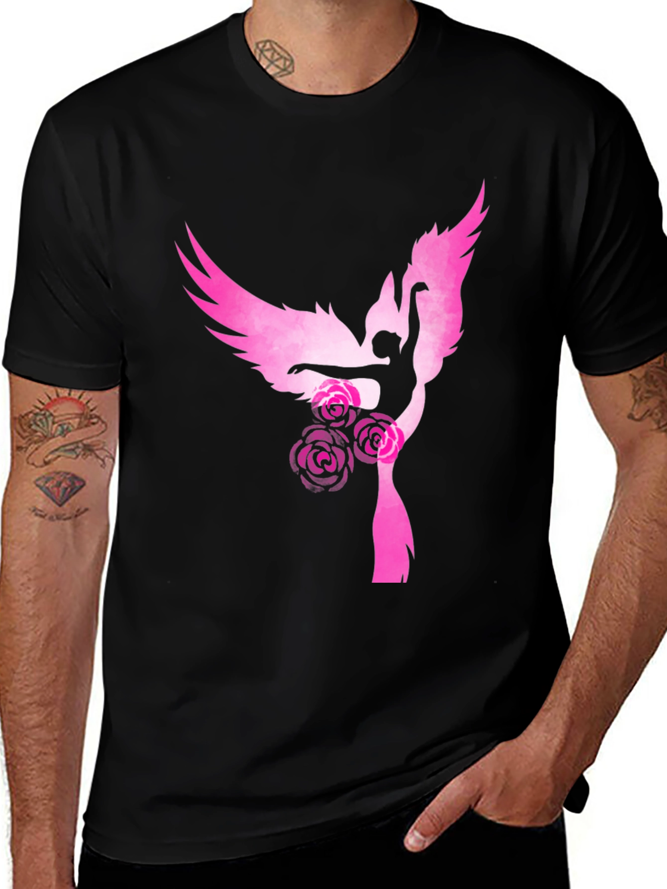 Angel Dancer Graphic Tee - Black T-Shirt