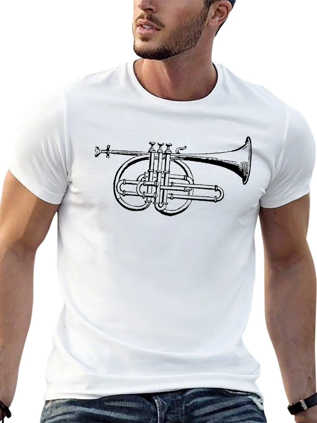 Trumpet Graphic Black T-Shirt