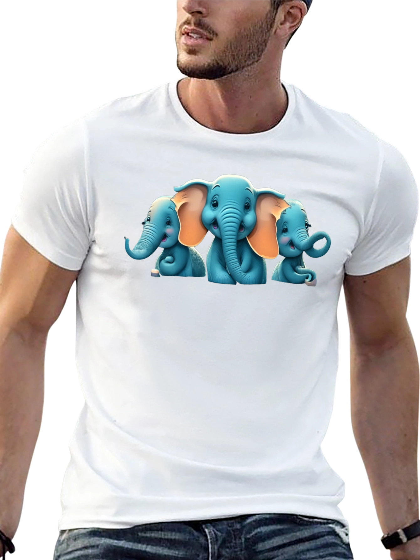 Cute Elephant Cartoon T-Shirt