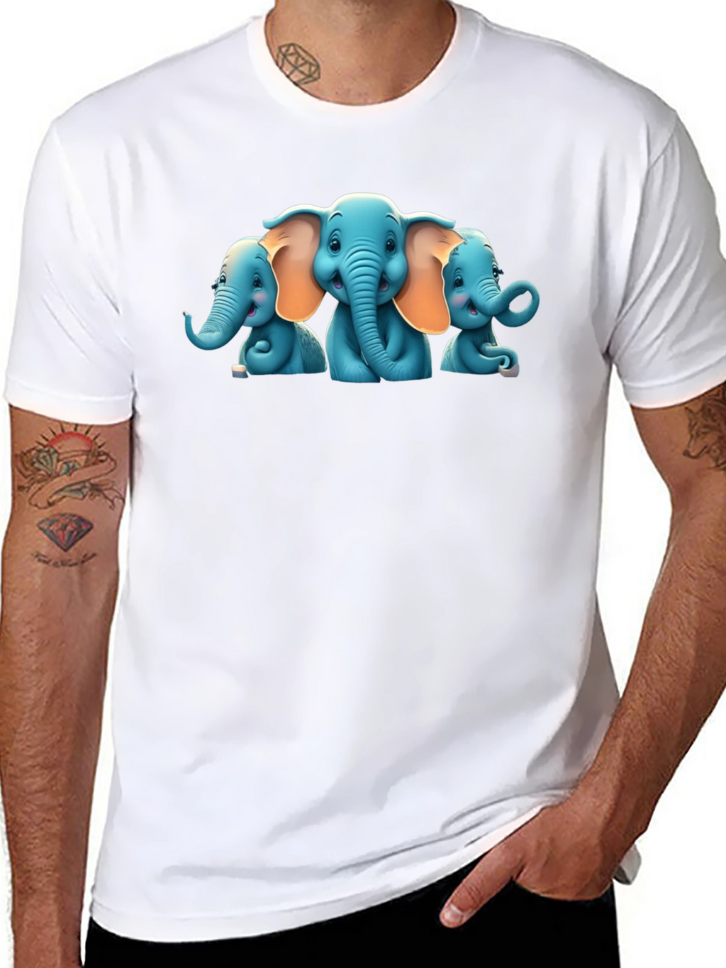 Cute Elephant Cartoon T-Shirt