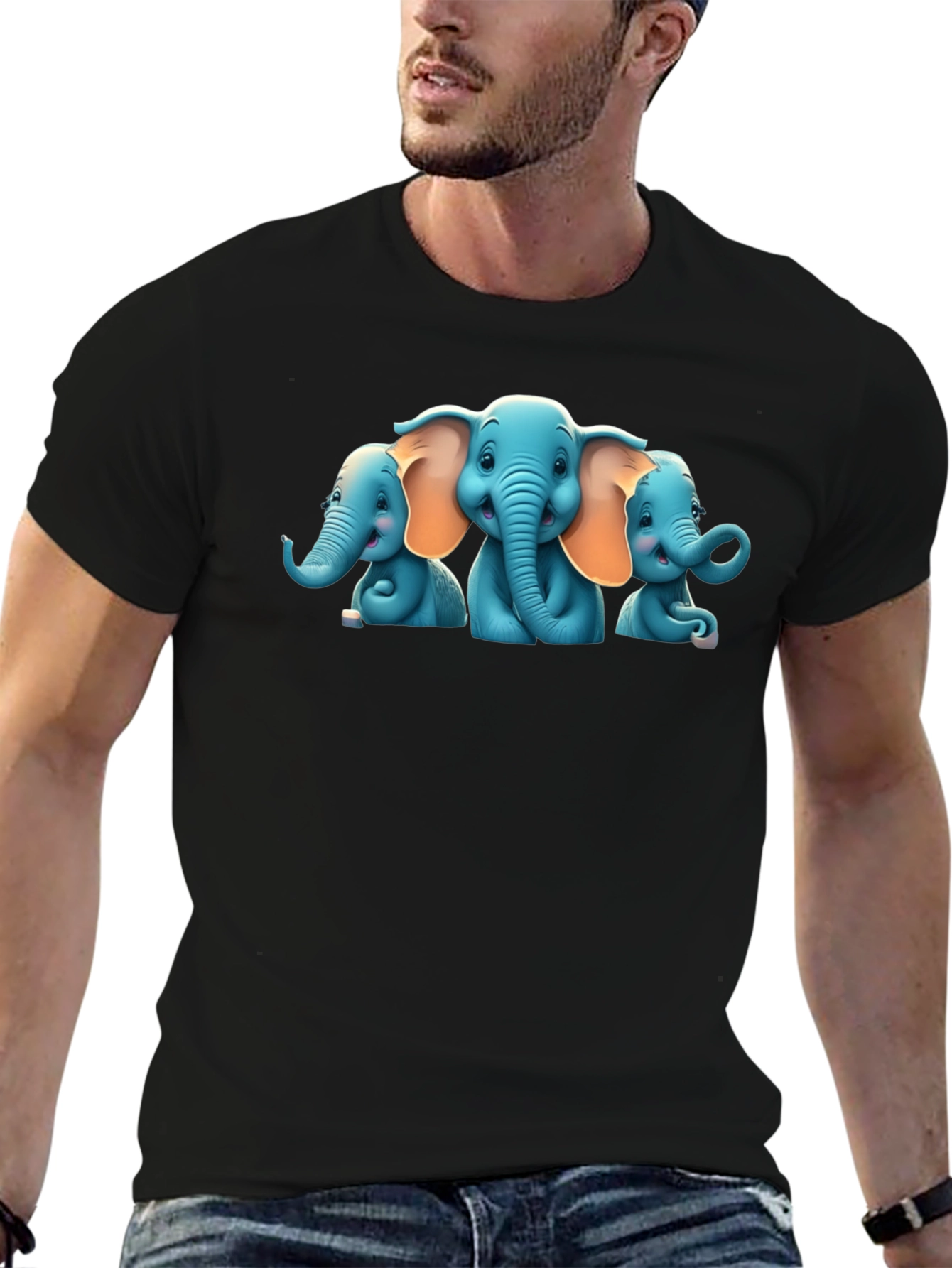 Cute Elephant Cartoon T-Shirt