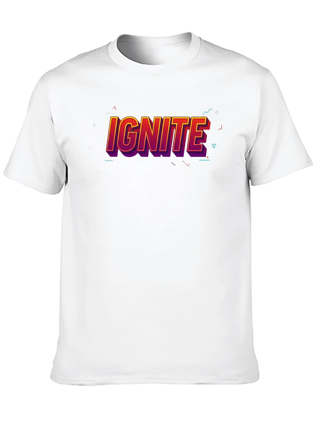 IGNITE Bold Retro Typography Graphic Breathable Soft Cotton T-Shirt – Timeless Casual Look