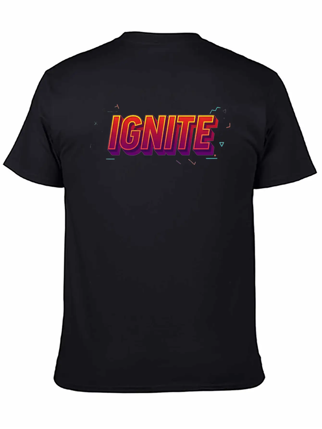 IGNITE Bold Retro Typography Graphic Breathable Soft Cotton T-Shirt – Timeless Casual Look