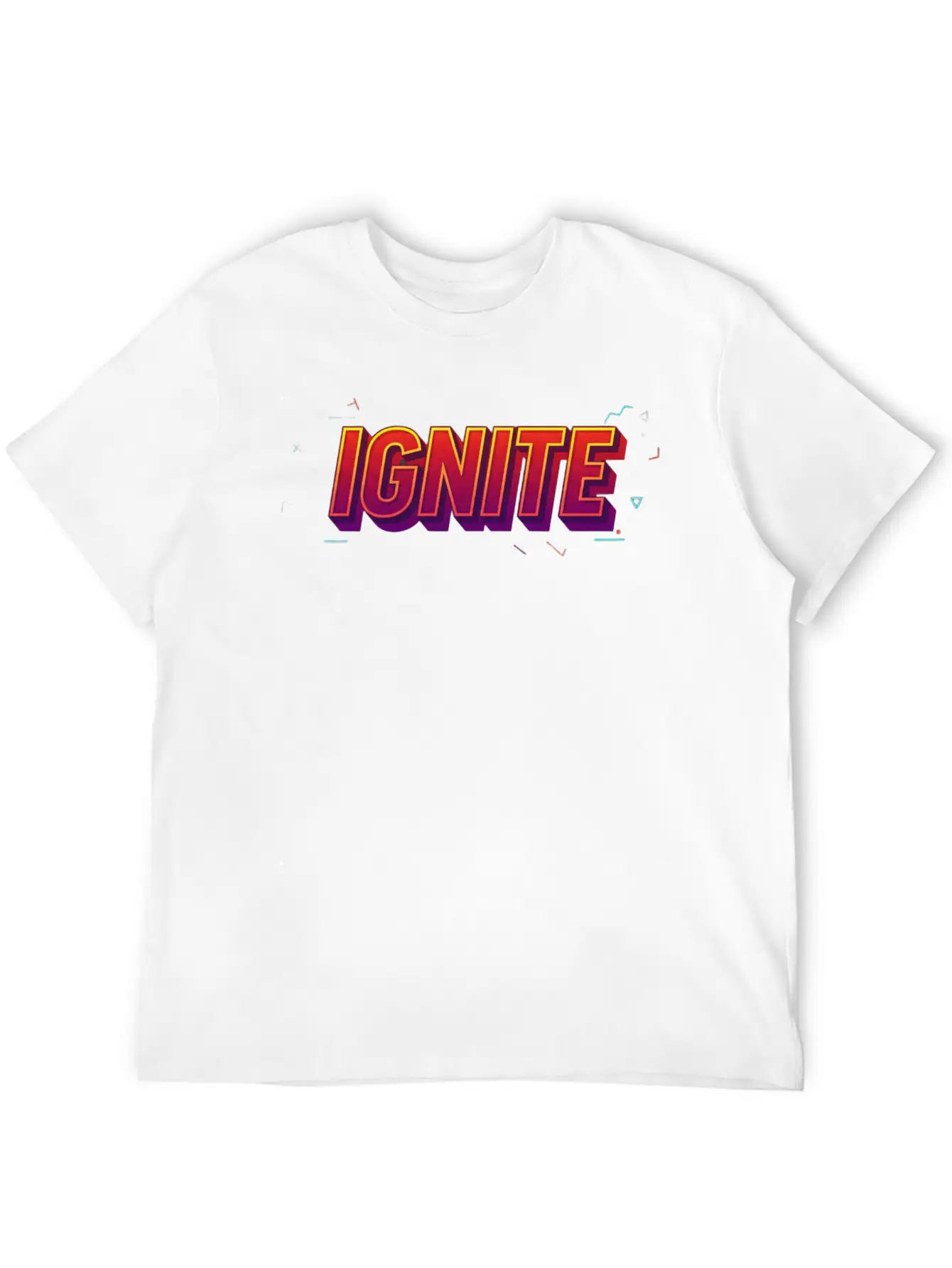 IGNITE Bold Retro Typography Graphic Breathable Soft Cotton T-Shirt – Timeless Casual Look