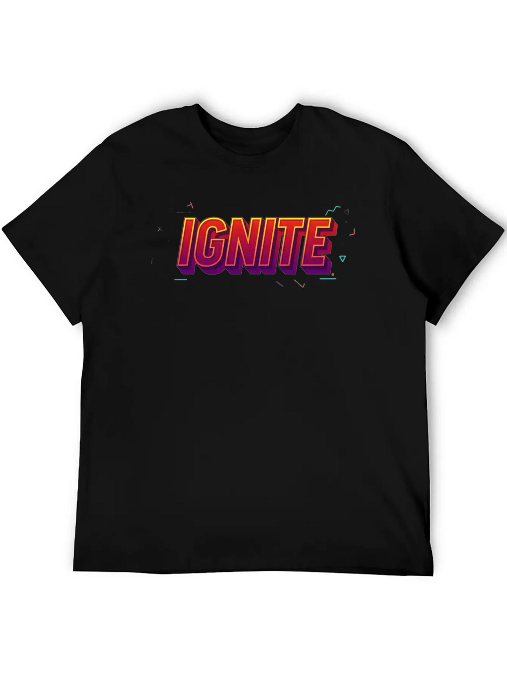 IGNITE Bold Retro Typography Graphic Breathable Soft Cotton T-Shirt – Timeless Casual Look