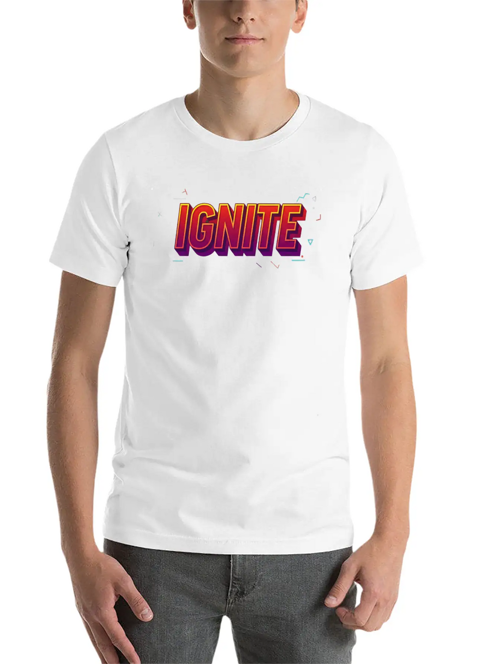 IGNITE Bold Retro Typography Graphic Timeless Short Sleeve Tee – Comfy And Minimalist Design
