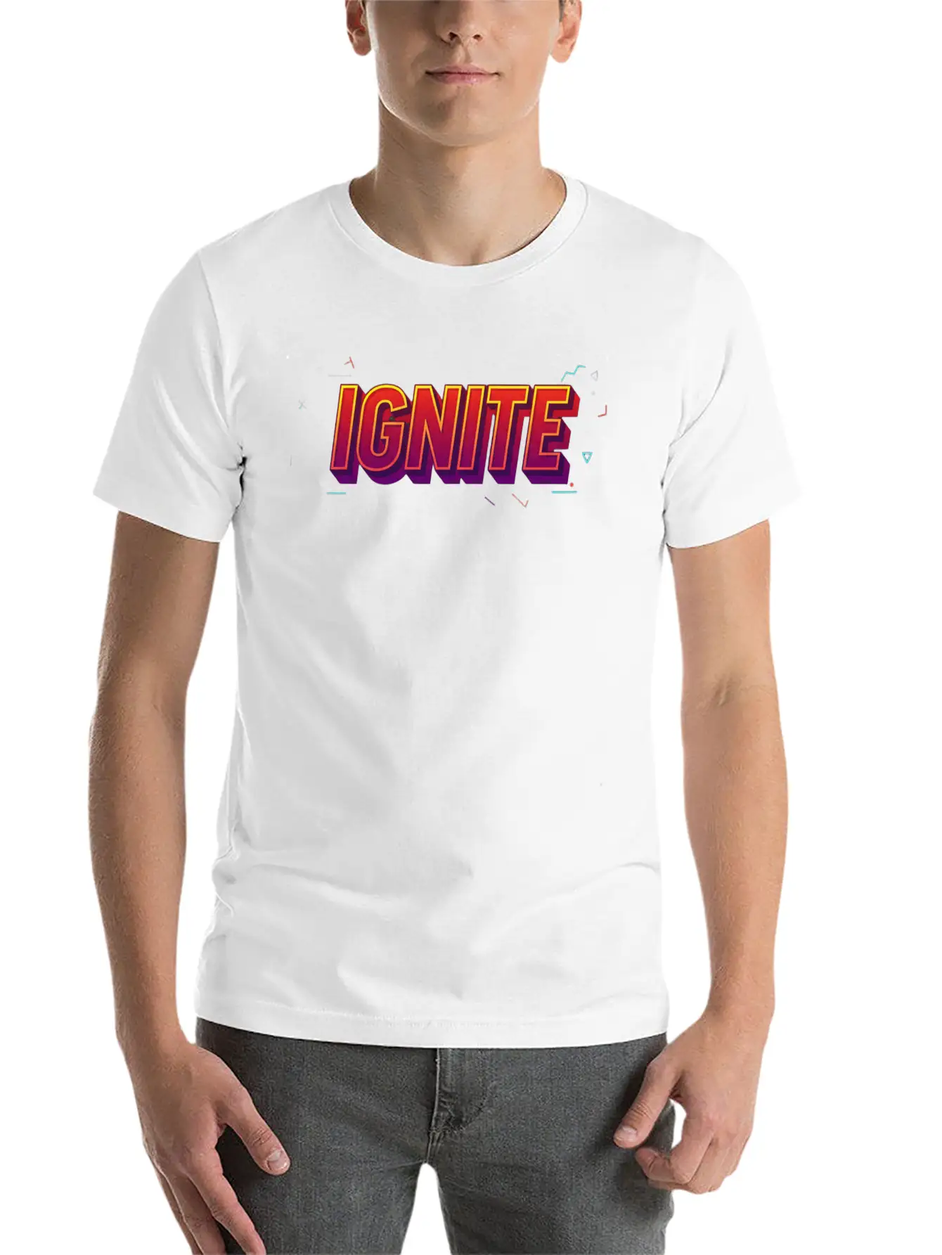 IGNITE Bold Retro Typography Graphic Timeless Short Sleeve Tee – Comfy And Minimalist Design