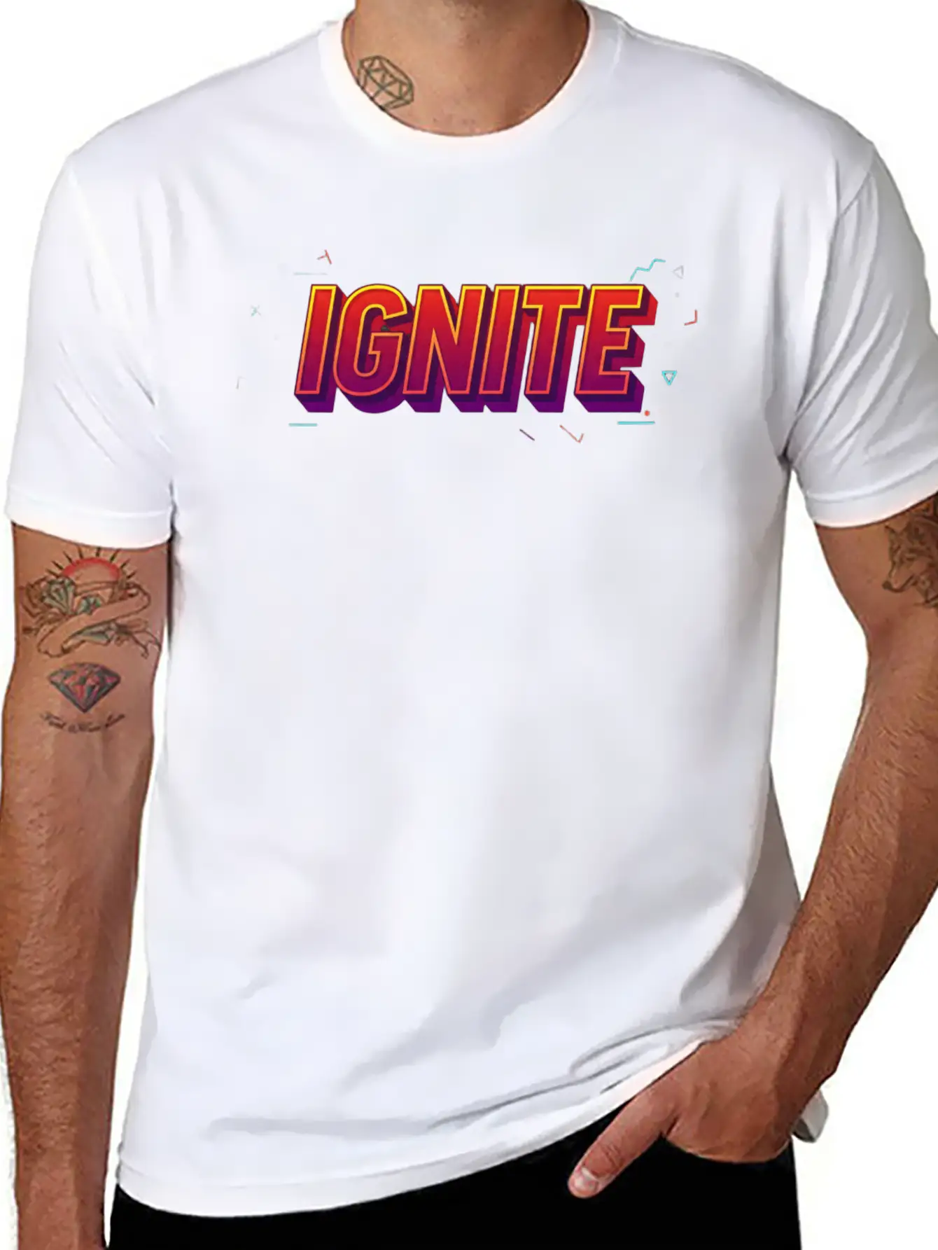 IGNITE Bold Retro Typography Graphic Timeless Short Sleeve Tee – Comfy And Minimalist Design