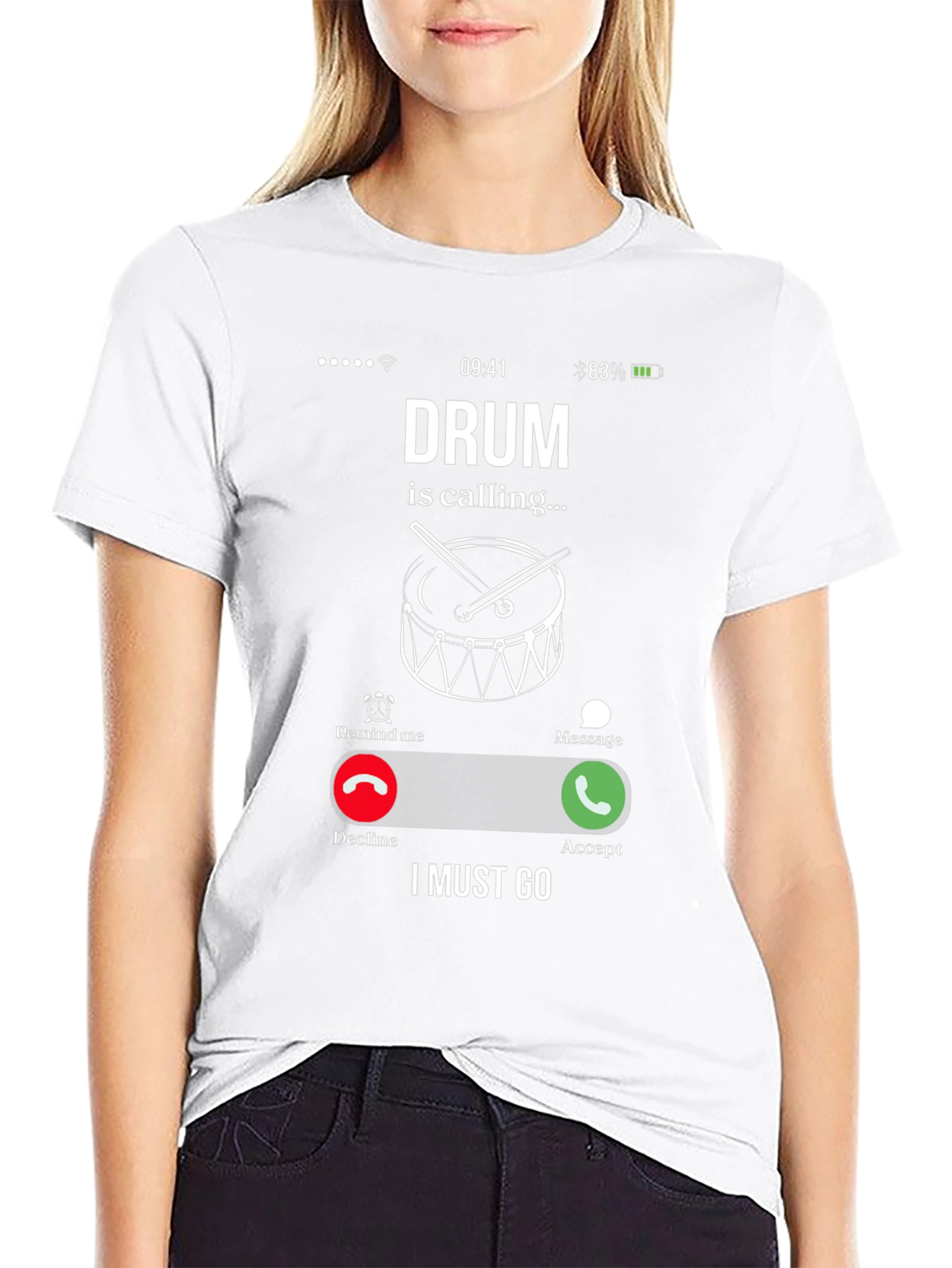 Drum is Calling Graphic T-Shirt - Musician Humor Tee