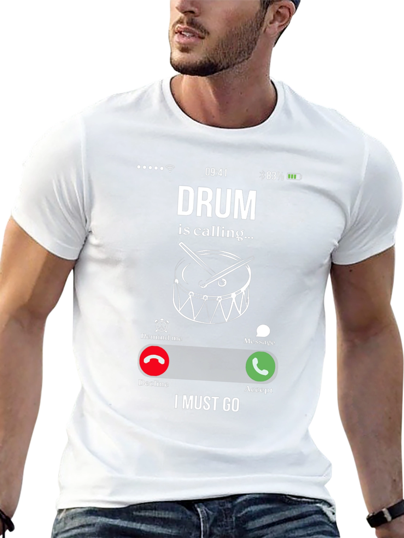Drum is Calling Graphic T-Shirt - Musician Humor Tee