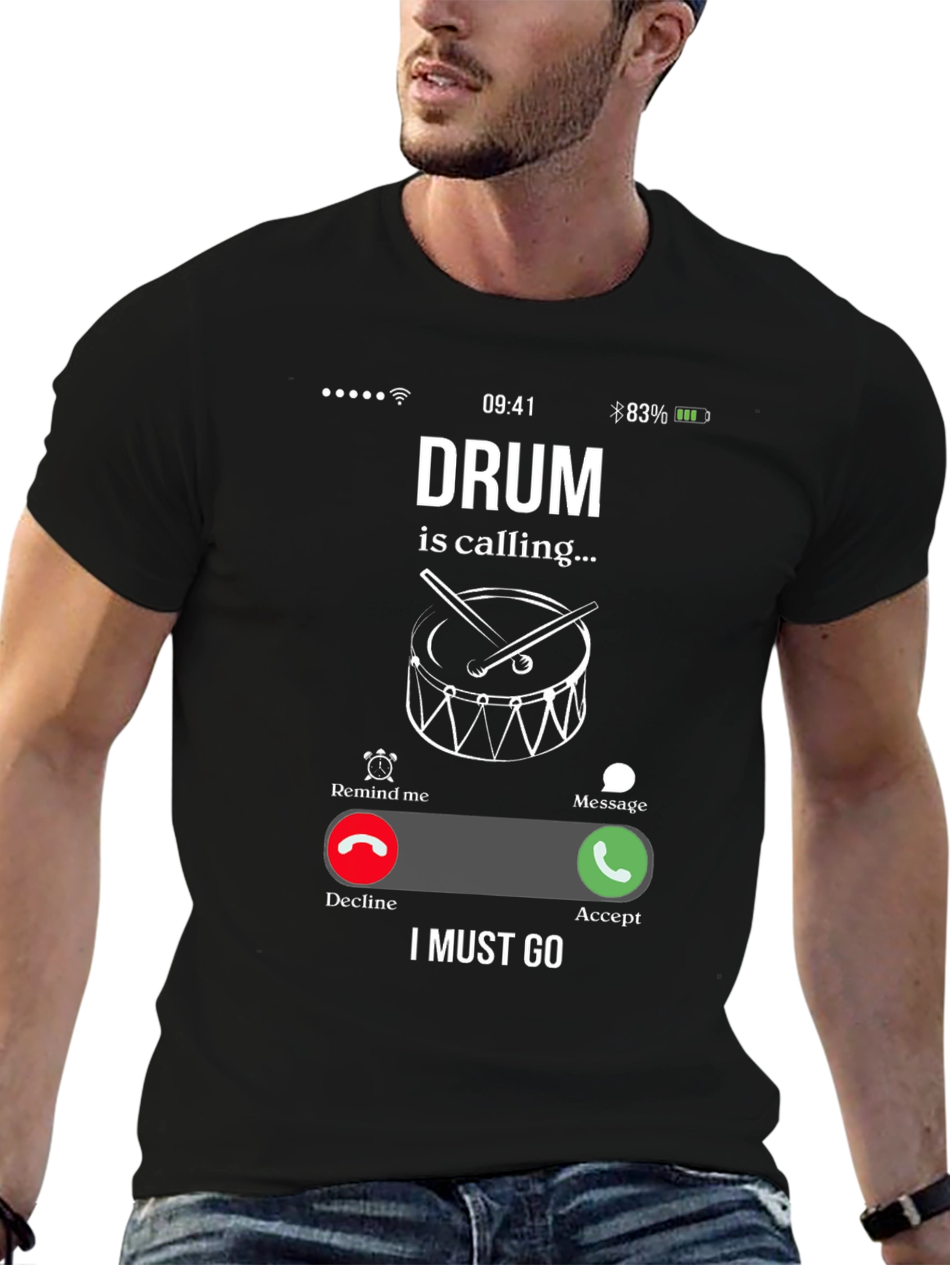 Drum is Calling Graphic T-Shirt - Musician Humor Tee