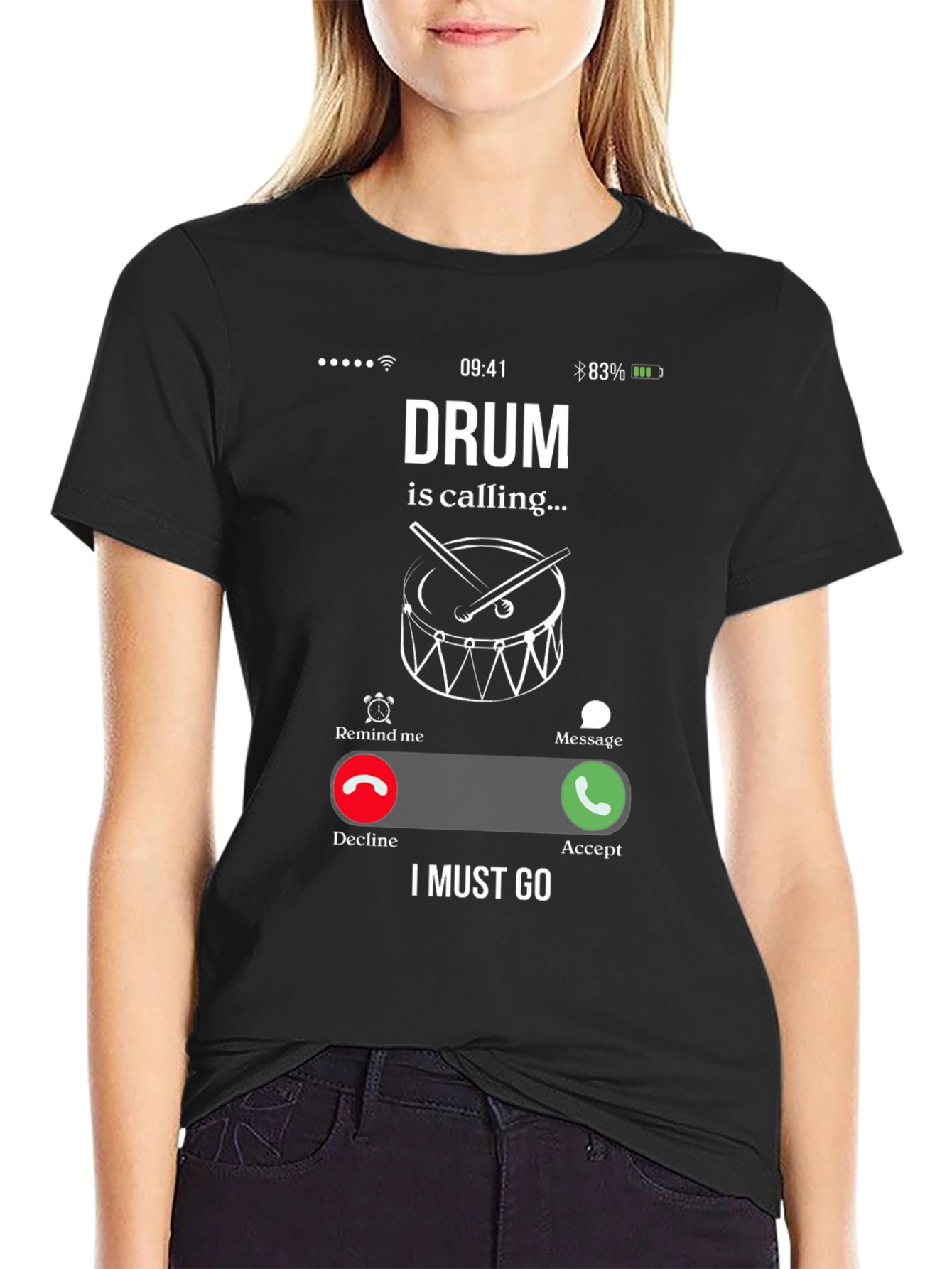 Drum is Calling Graphic T-Shirt - Musician Humor Tee