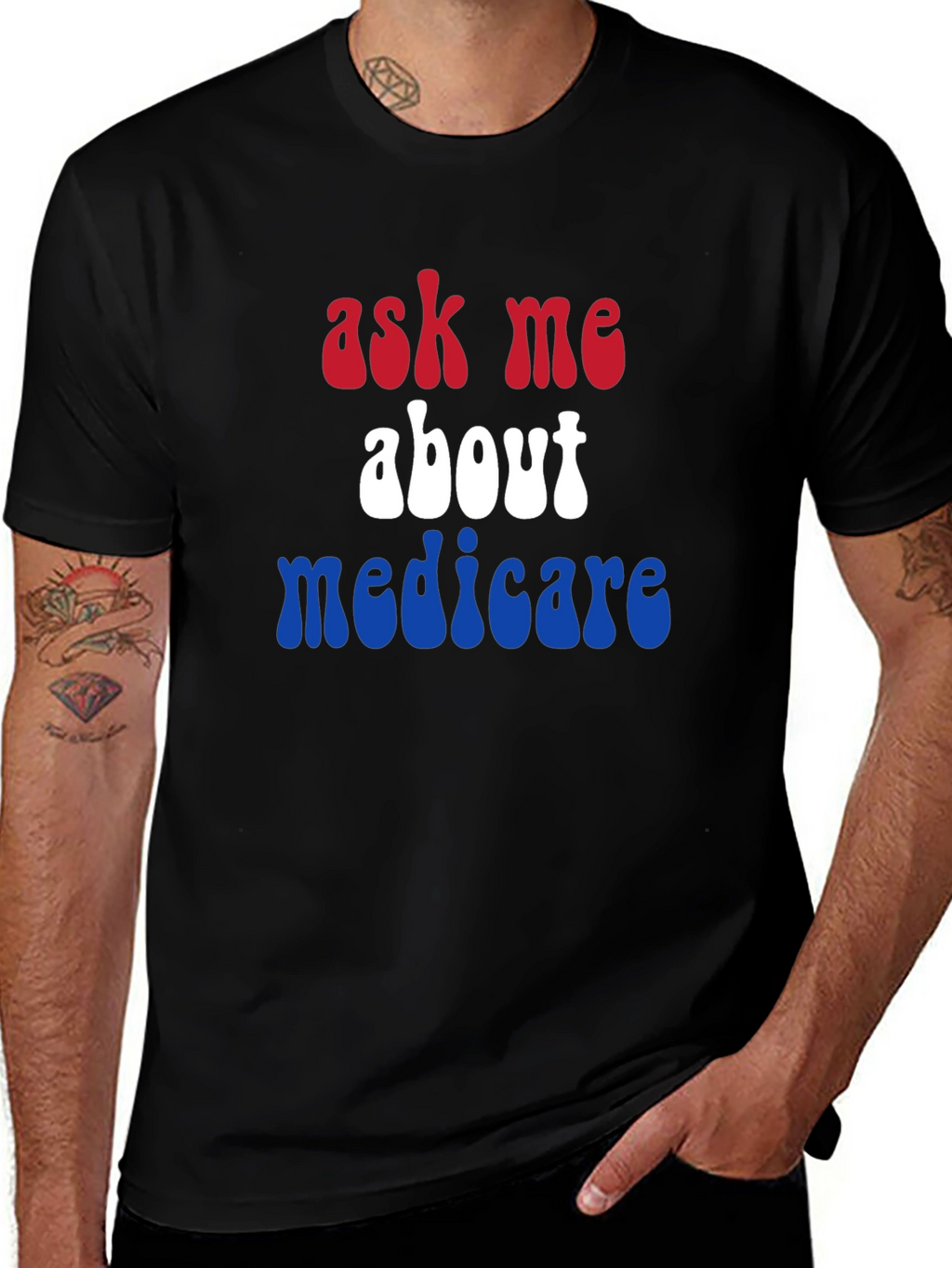 Ask Me About Medicare Patriotic T-Shirt