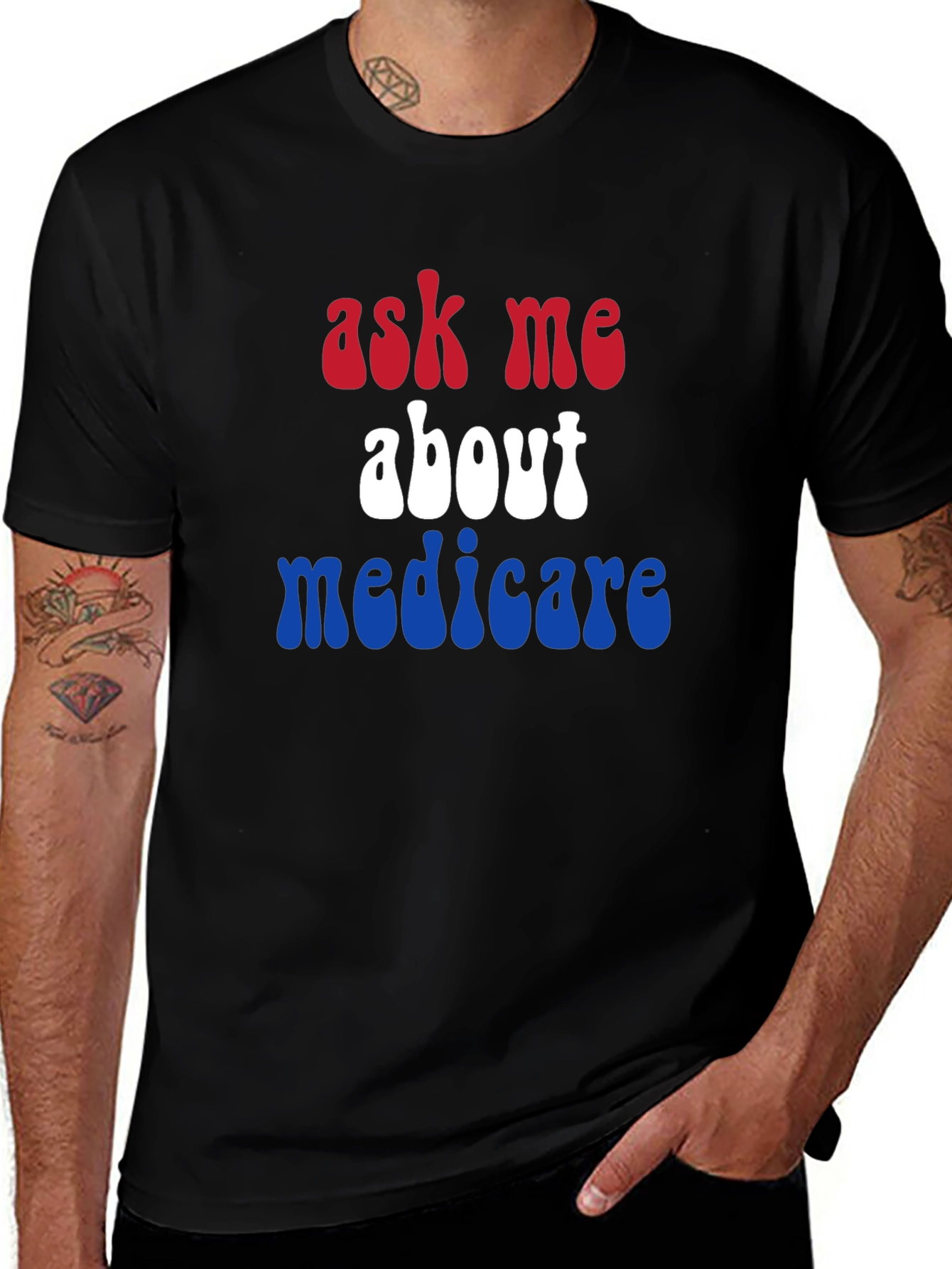 Ask Me About Medicare Patriotic T-Shirt