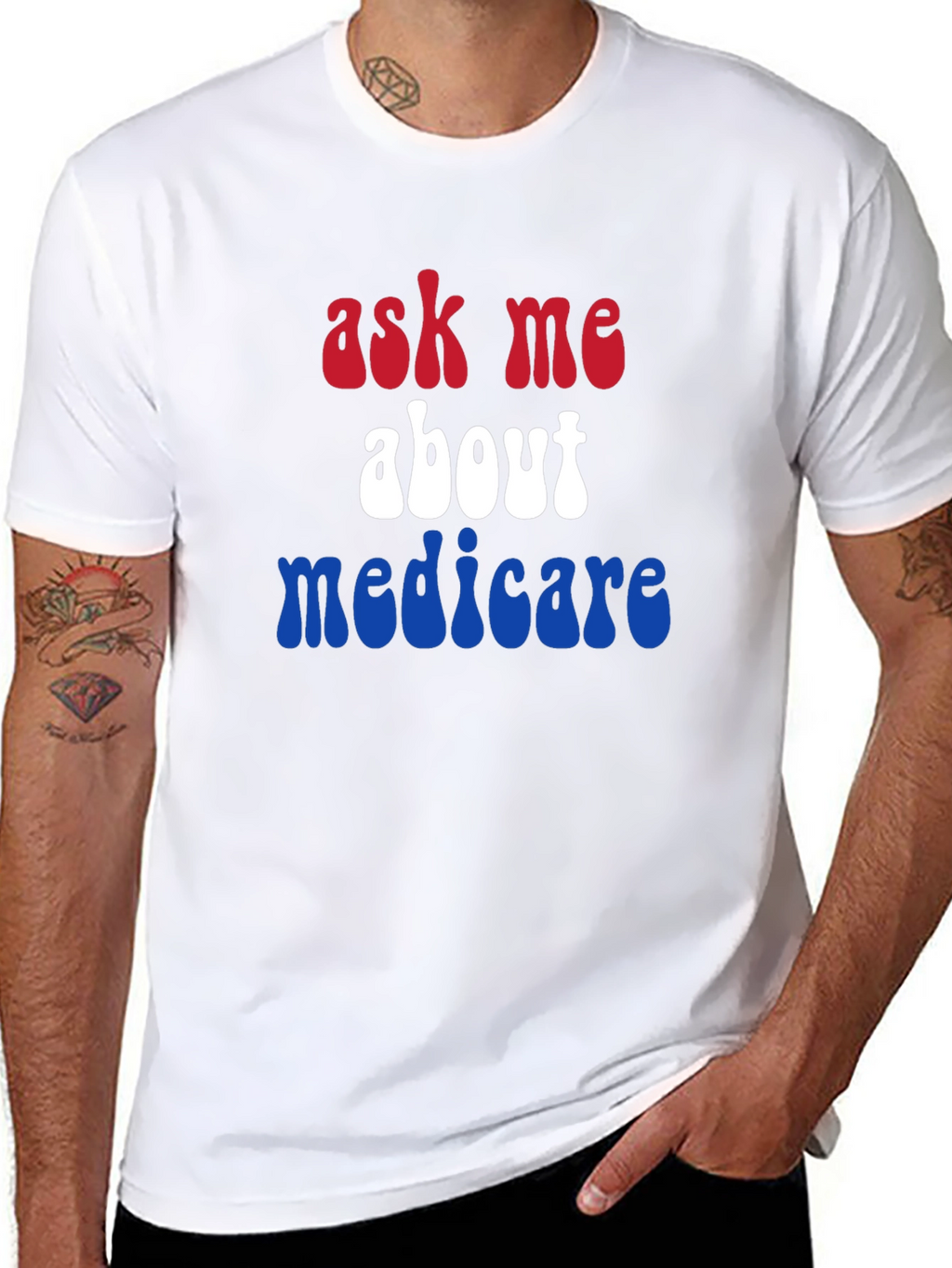 Ask Me About Medicare Patriotic T-Shirt