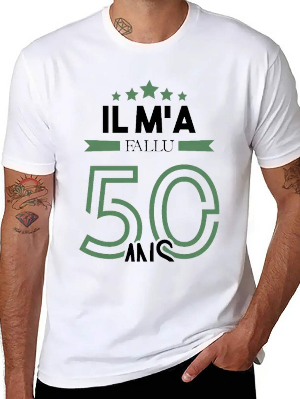 Il M'a Fallu 50 Ans Pour Atteindre La Perfection Basic Graphic T-Shirt – Daily Comfort In Soft Cotton