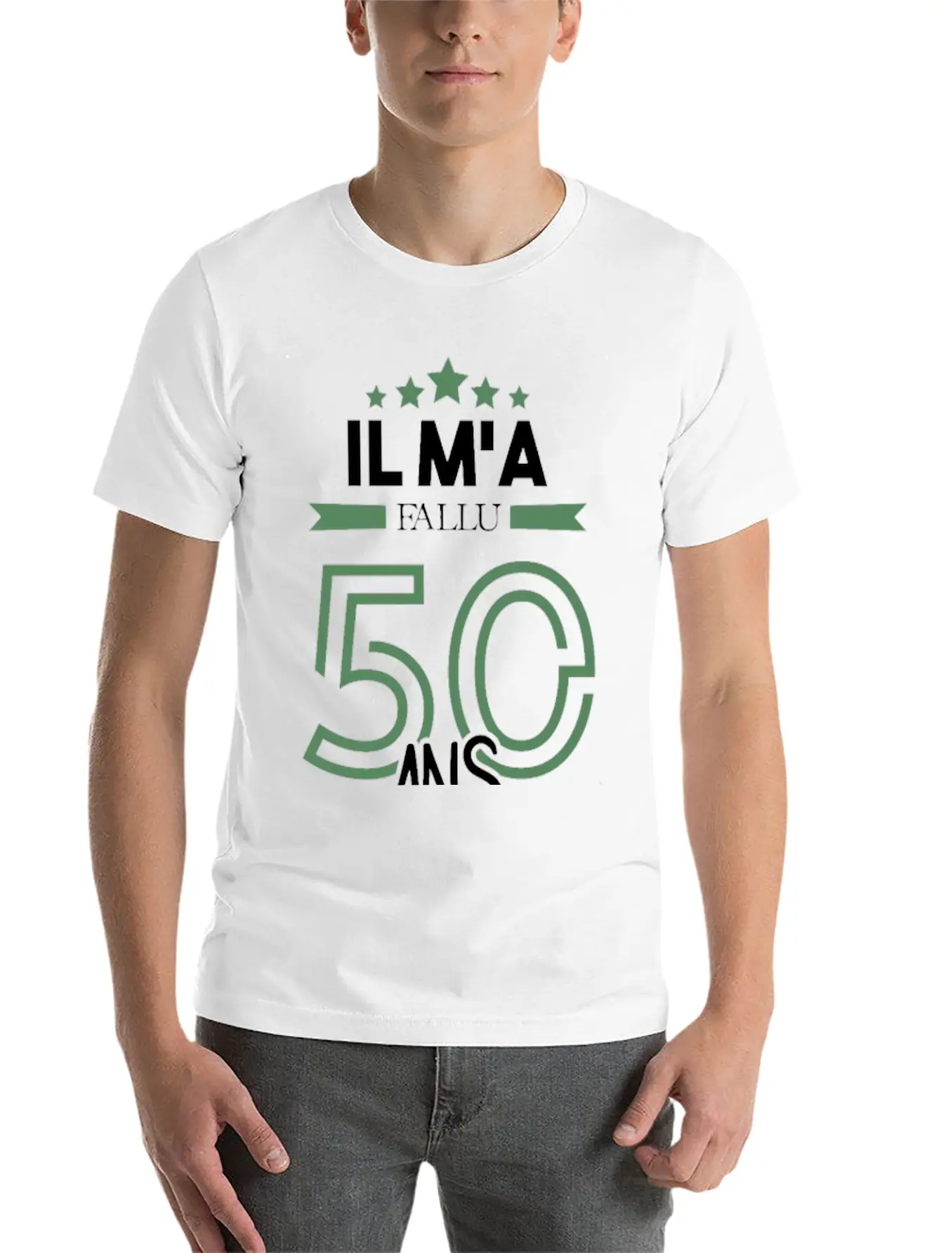 Il M'a Fallu 50 Ans Pour Atteindre La Perfection Basic Graphic T-Shirt – Daily Comfort In Soft Cotton