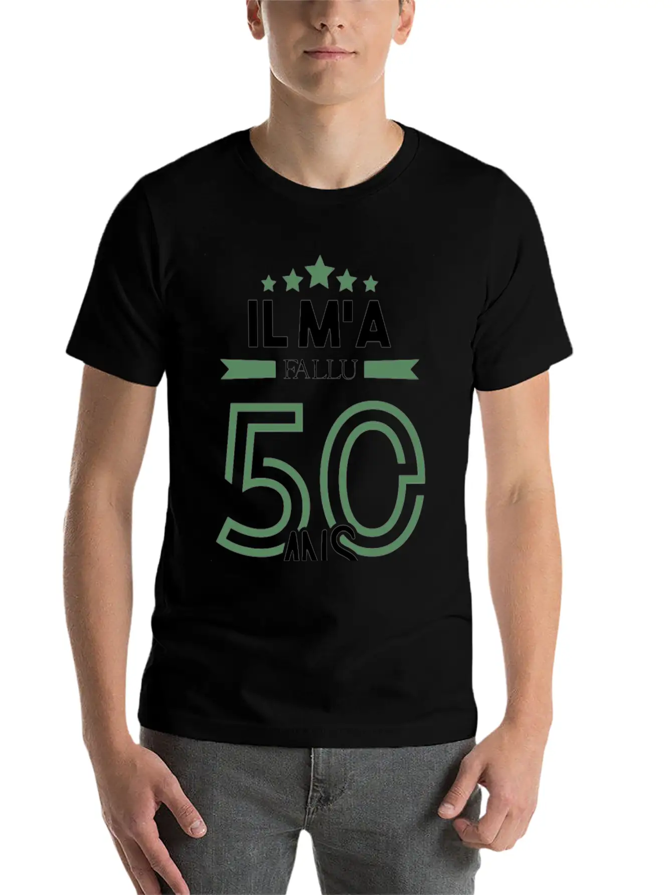 Il M'a Fallu 50 Ans Pour Atteindre La Perfection Basic Graphic T-Shirt – Daily Comfort In Soft Cotton