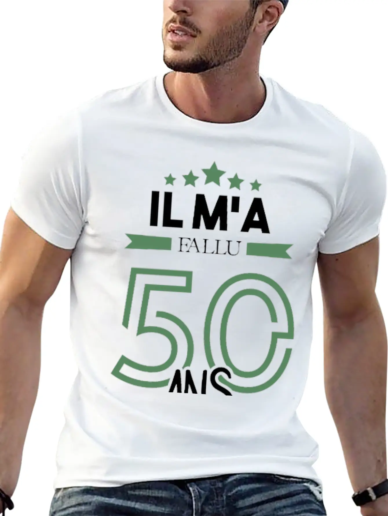 Il M'a Fallu 50 Ans Pour Atteindre La Perfection Basic Graphic T-Shirt – Daily Comfort In Soft Cotton