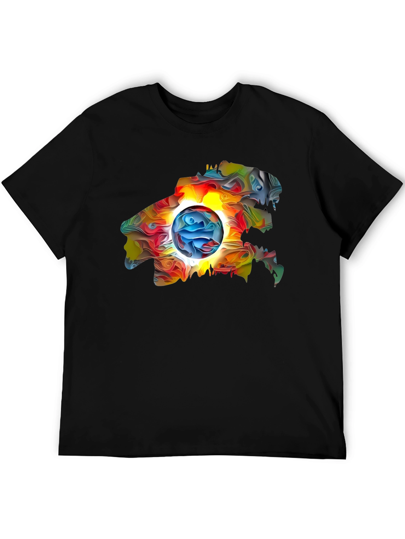 Abstract Art Graphic Black T-Shirt