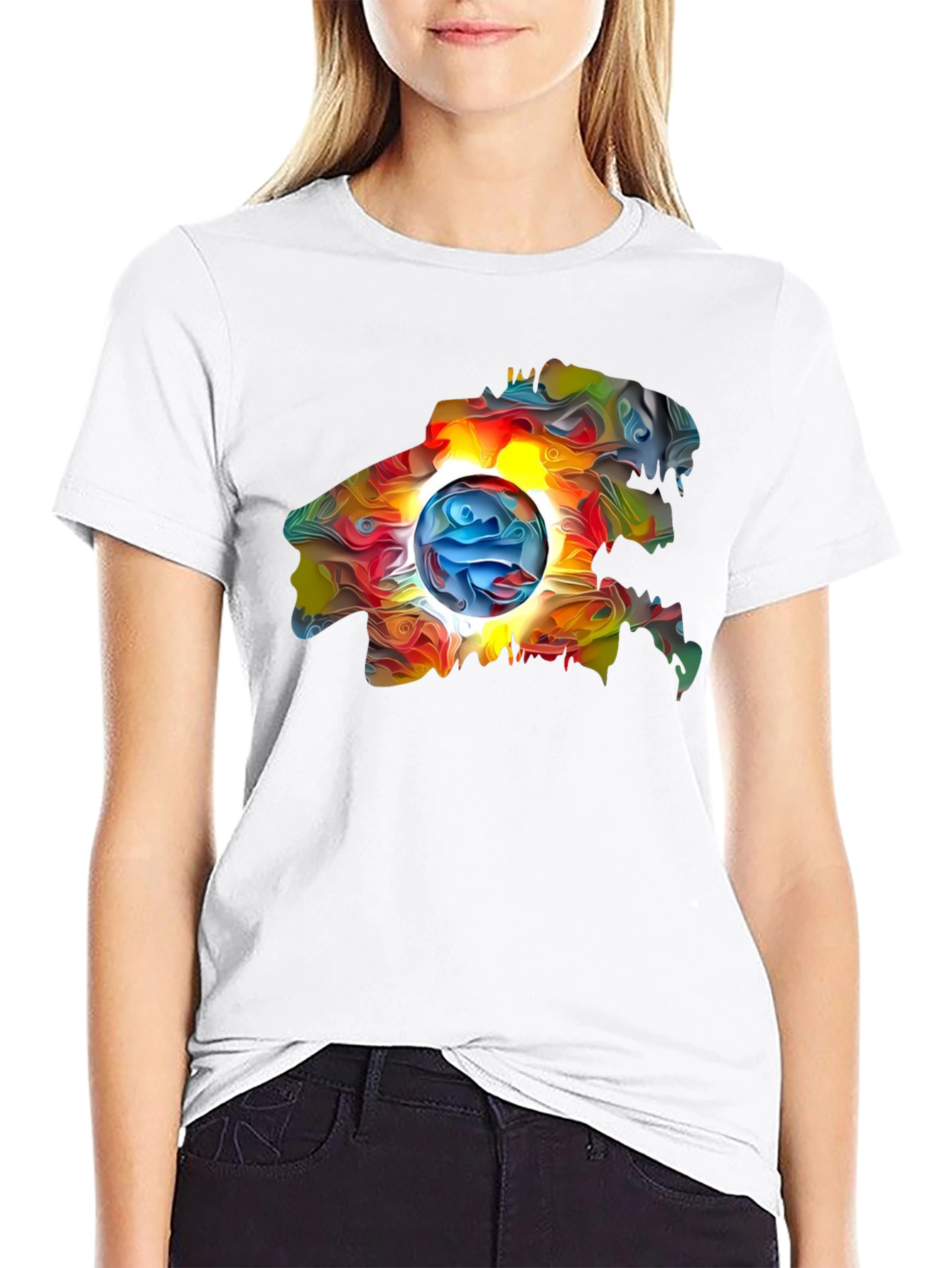 Abstract Art Graphic Black T-Shirt